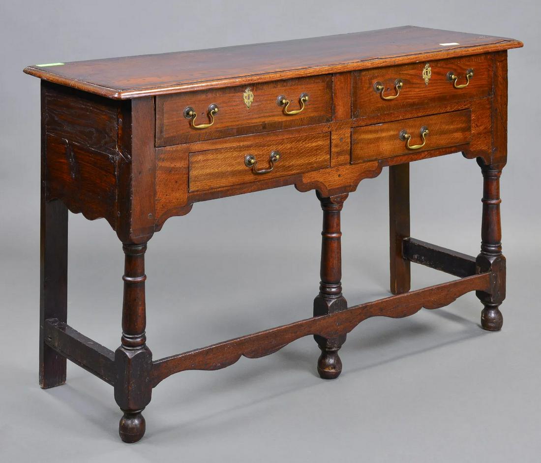 English Oak 4 Drawer Server / Hall Console (1 of 6)