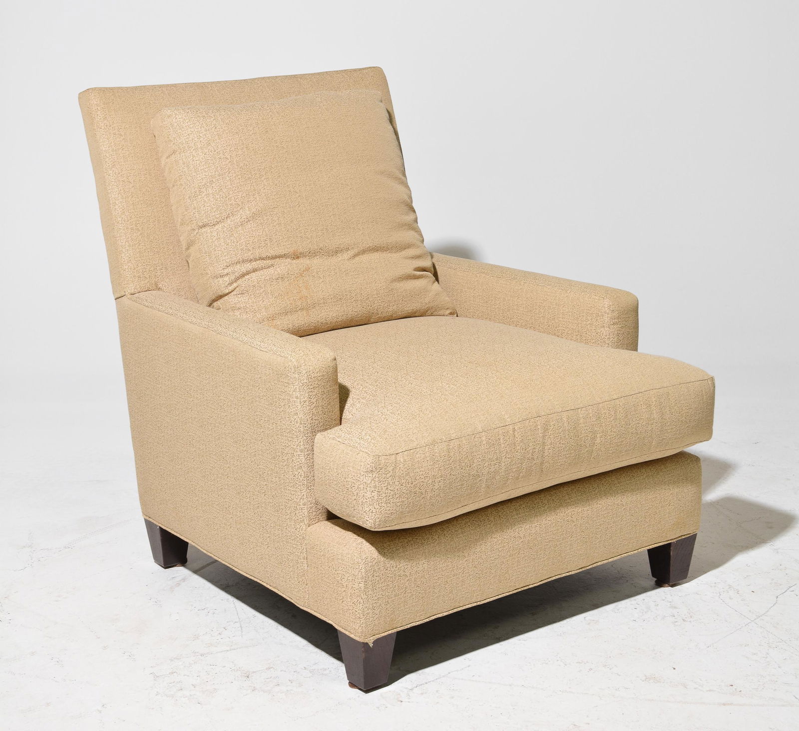 Baker Arm Chair with Calligraphy Upholstery (1 of 5)