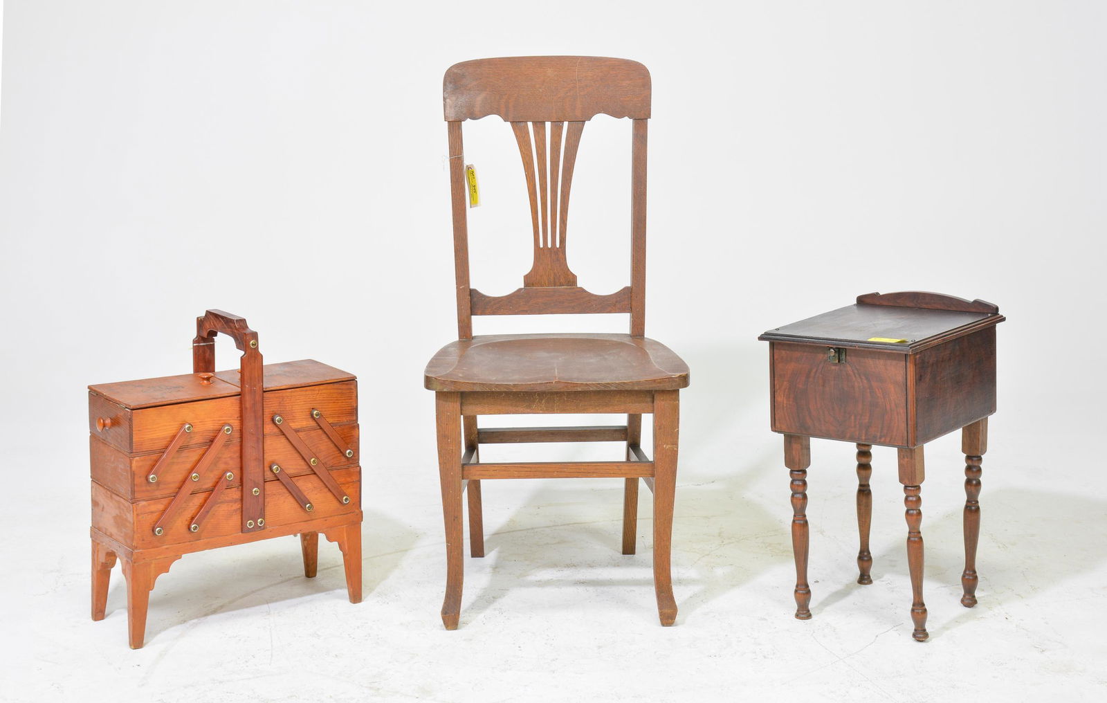 Oak Chair, Sewing Box & Small Table (1 of 6)