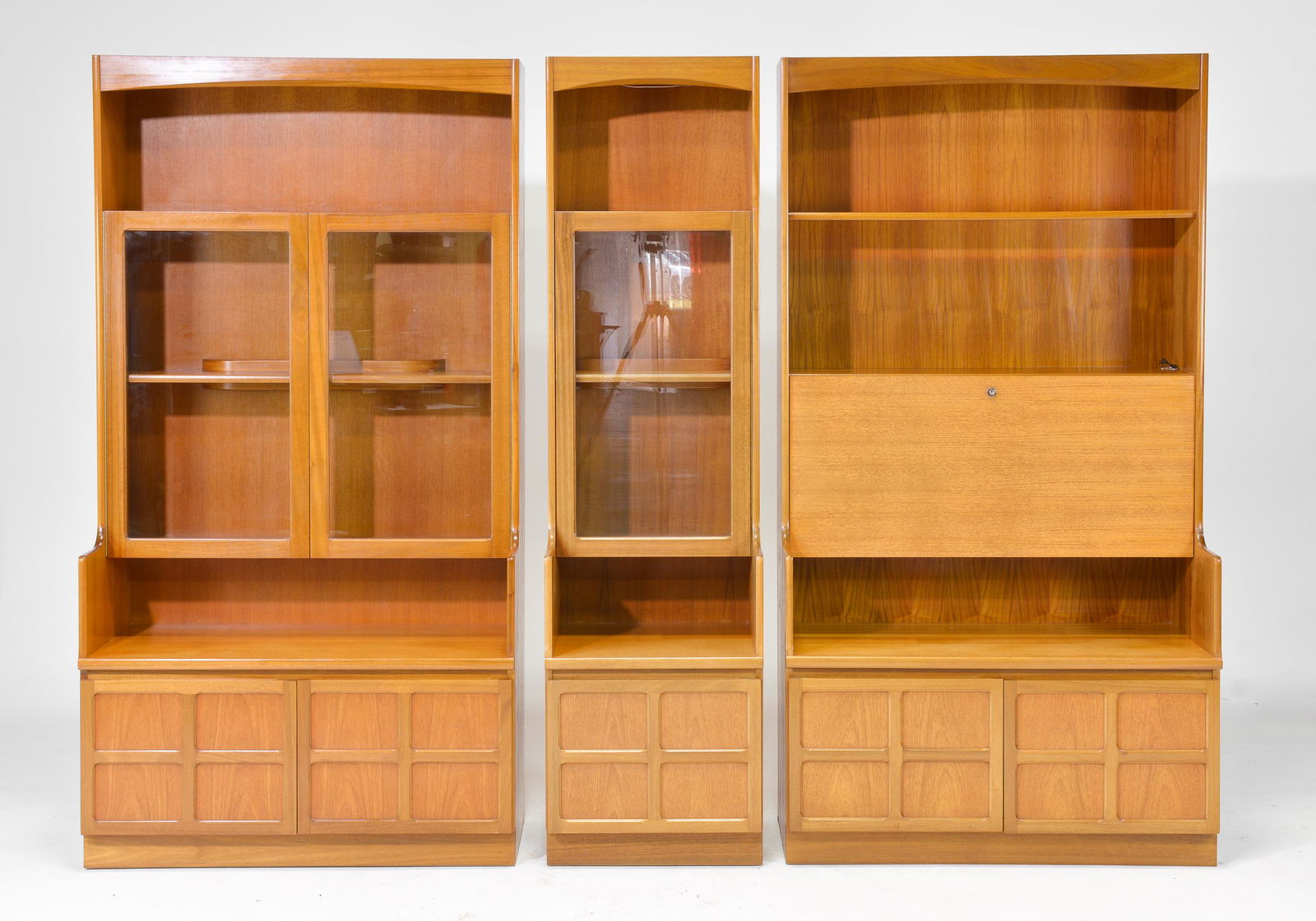3pc Mid Century Modern Wall Unit / Bookcase - Nathan (1 of 9)