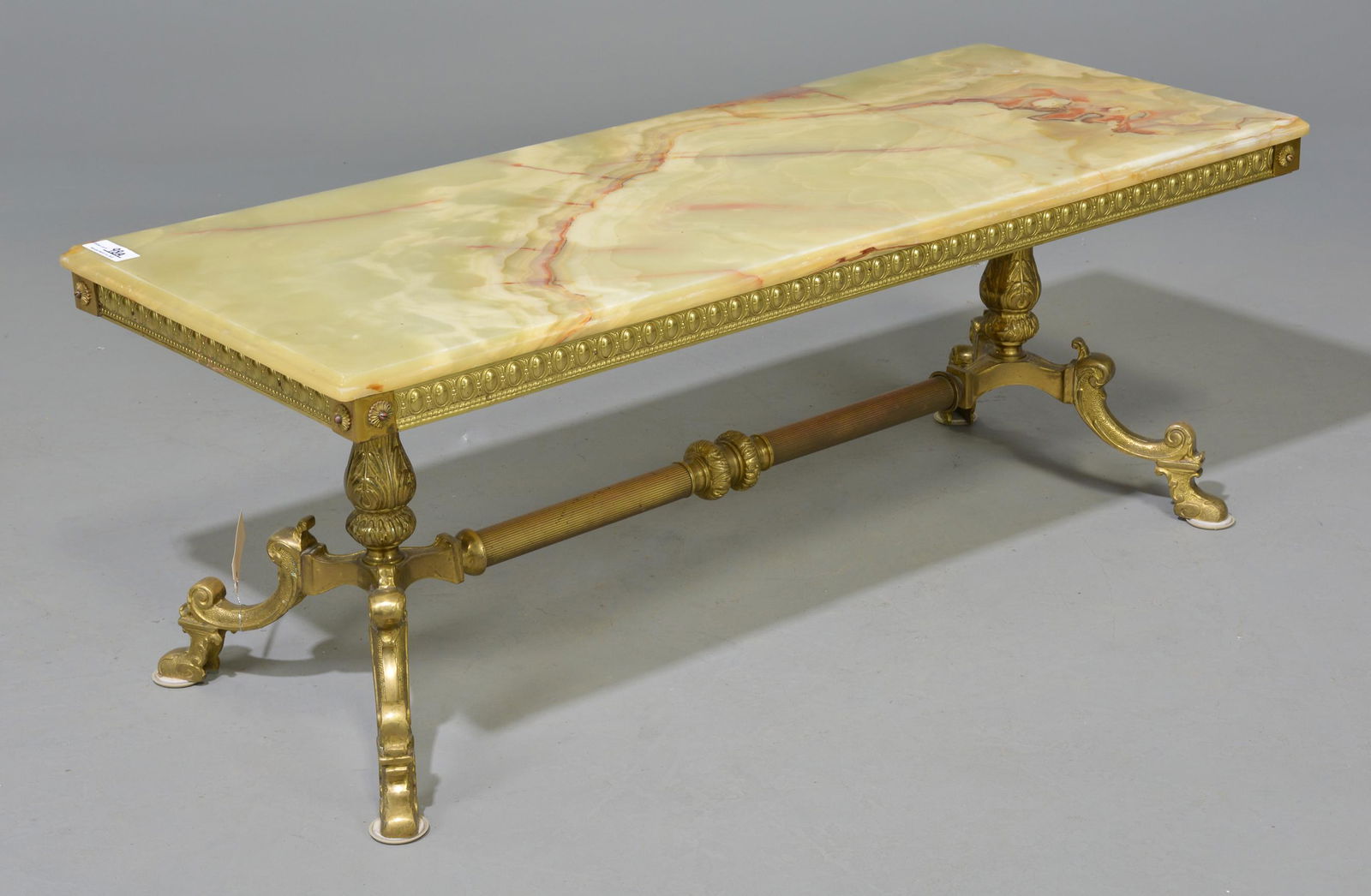 Onyx Top Coffee Table with Brass Base (1 of 4)