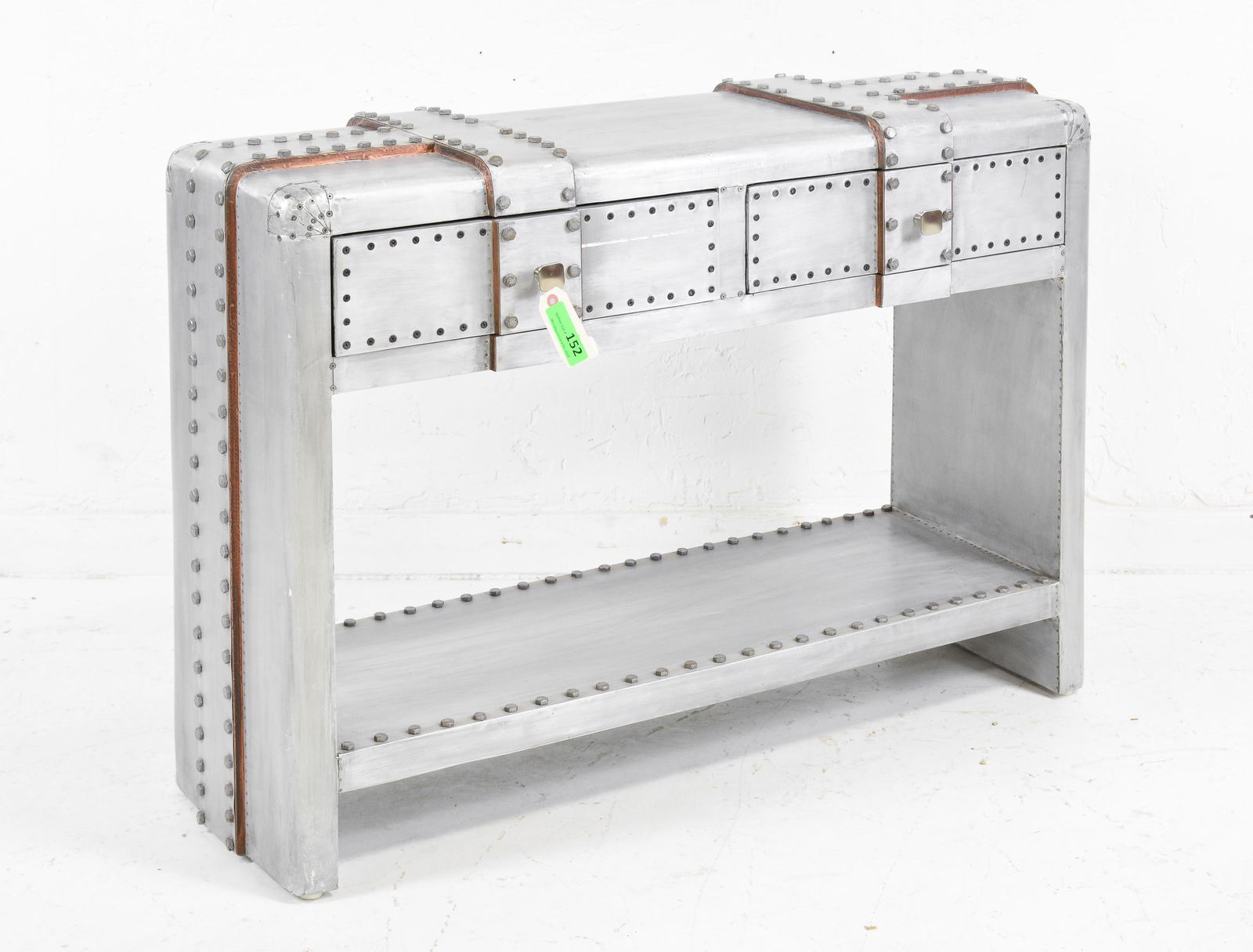 Aviator / Spitfire Style Console Table with Bolts (1 of 5)