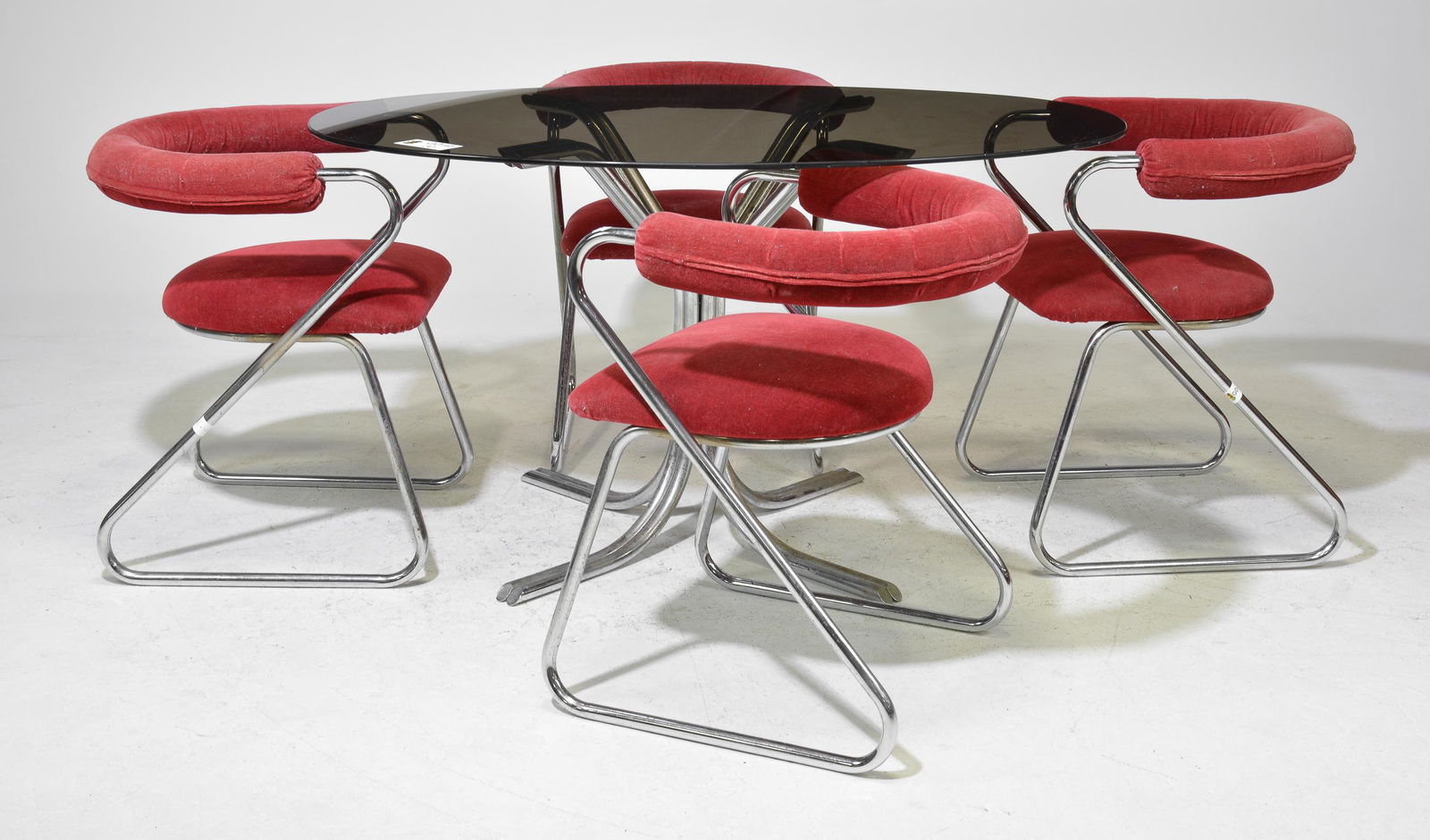 Mid Century Modern Metal Based Table & 4 Chairs (1 of 6)