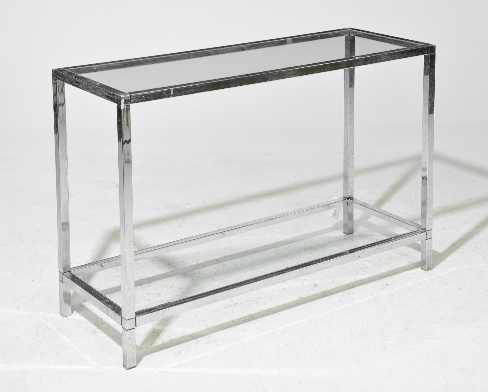 Chrome & Glass Hall / Console Table (1 of 5)