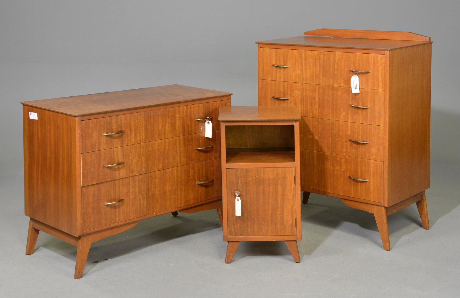 3pcs - 2 Mid Century Modern Chests & Nightstand (1 of 6)
