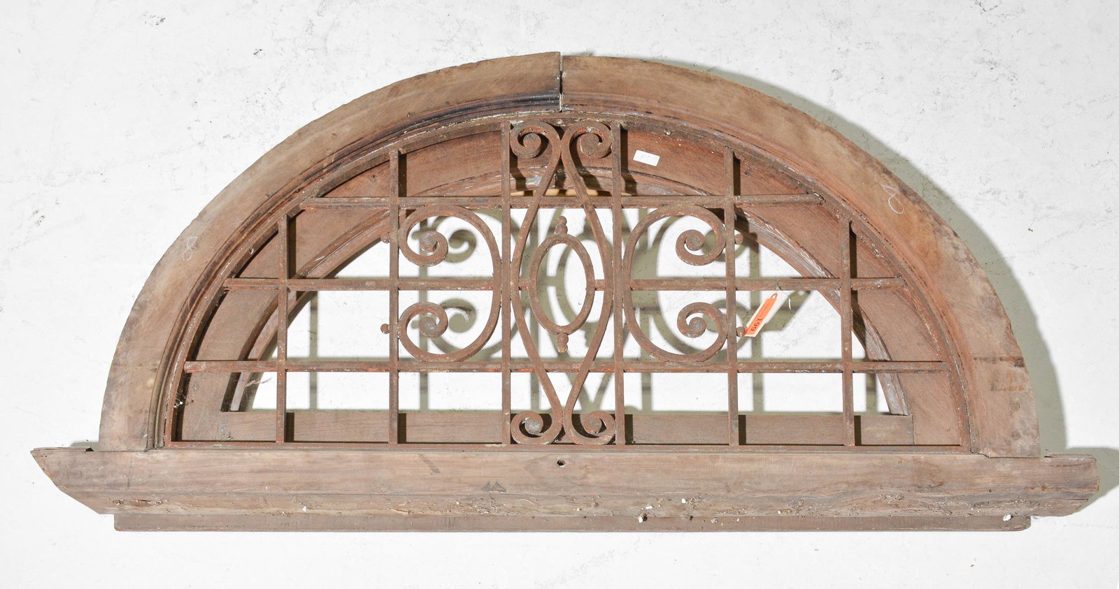 Wood Arched Window with Iron Insert (1 of 4)