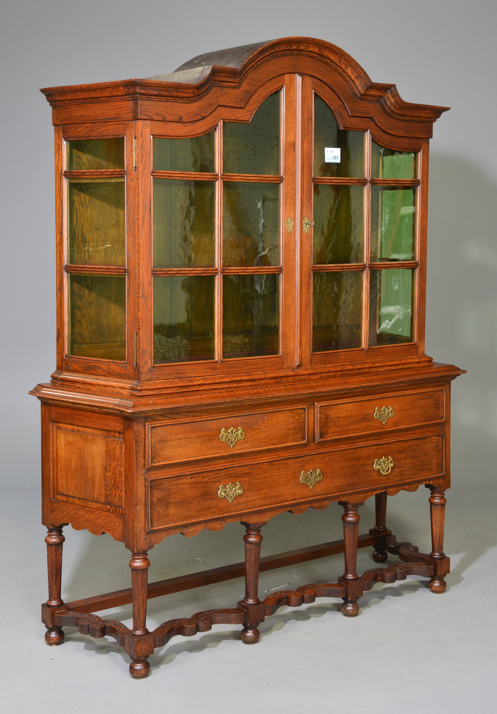 French Oak China Cabinet with 3 Drawers (1 of 5)
