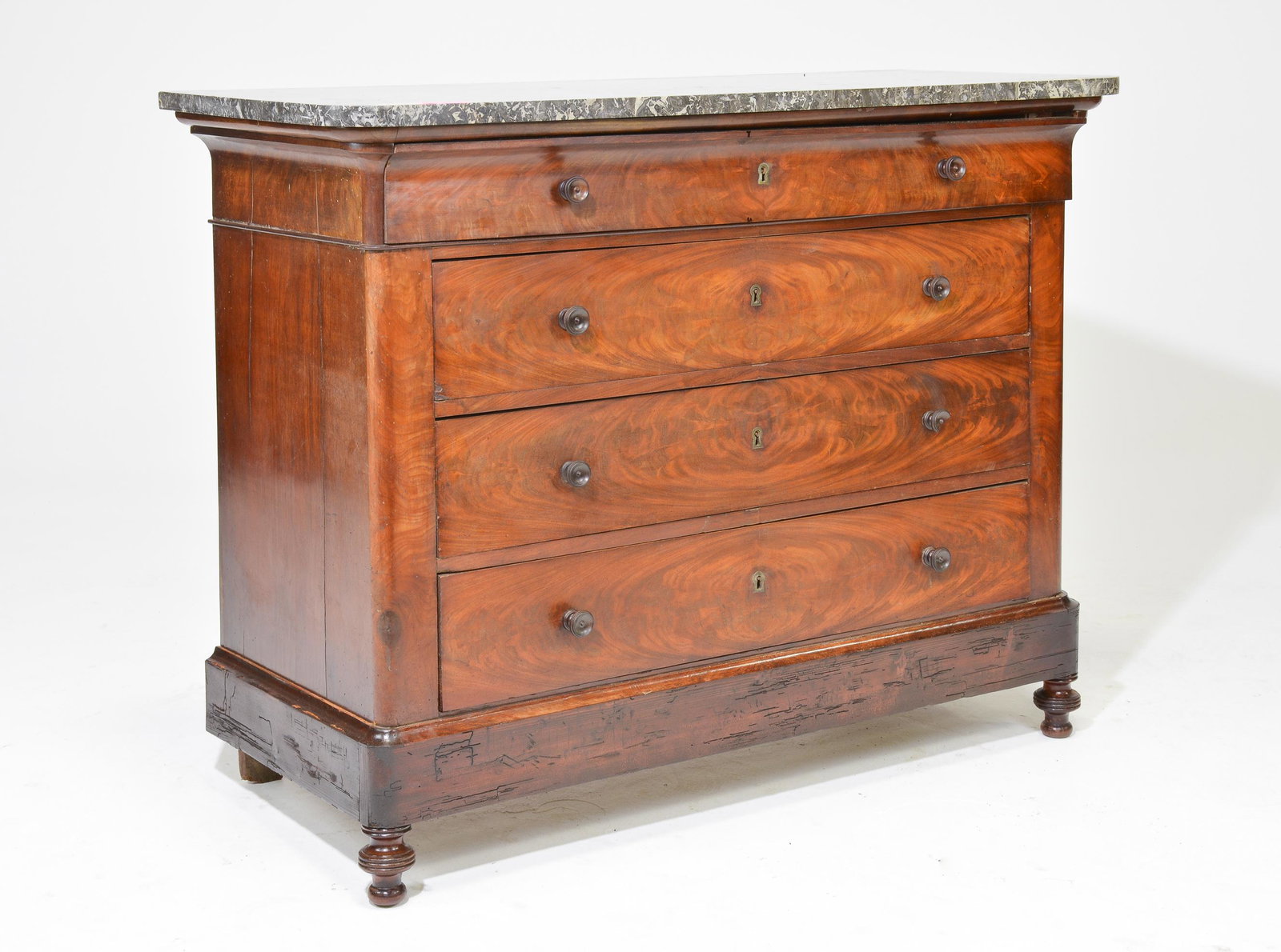 Louis Philippe Style Marble Top Chest / Commode (1 of 10)