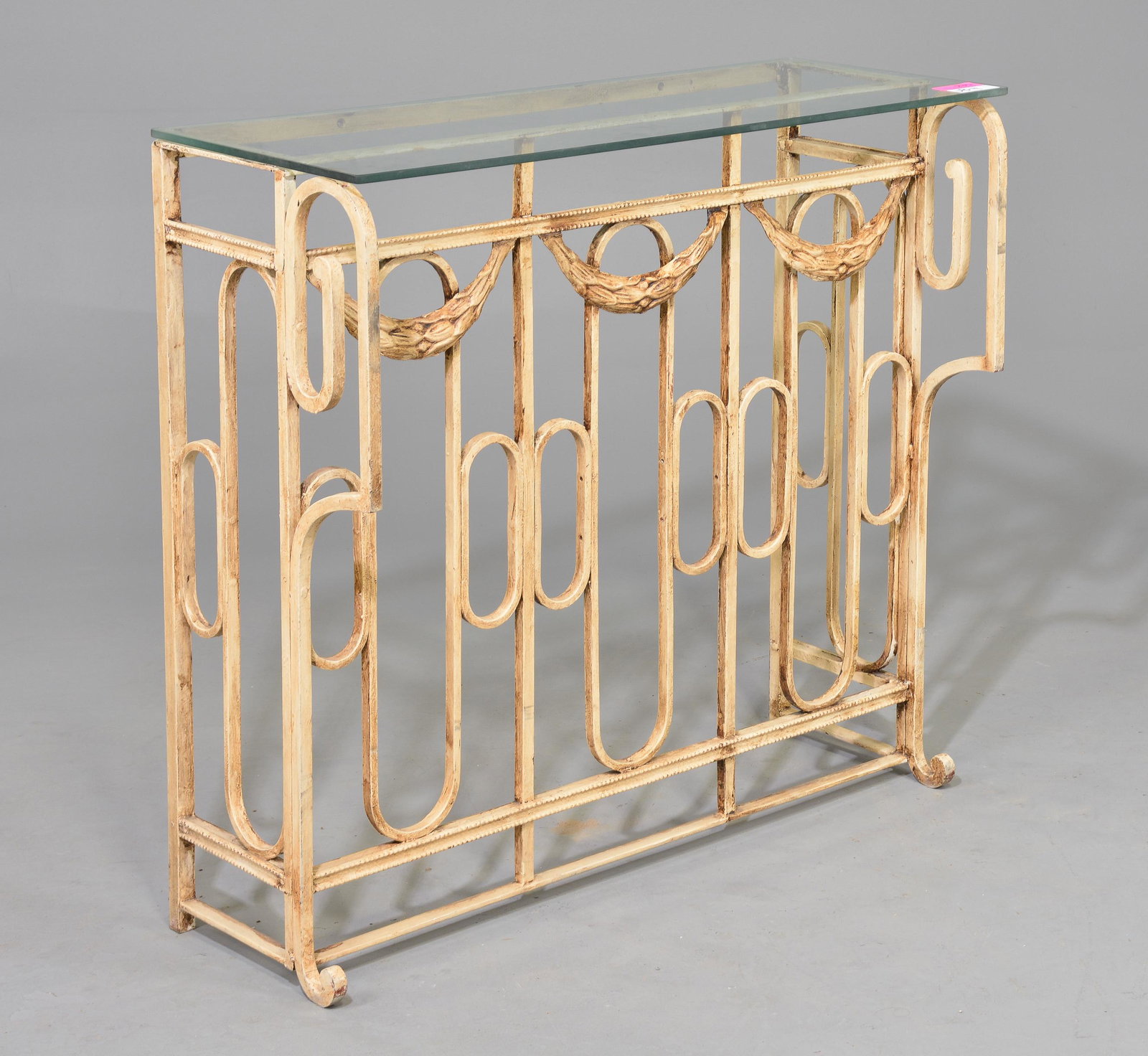 Iron Glass Top Console (1 of 3)
