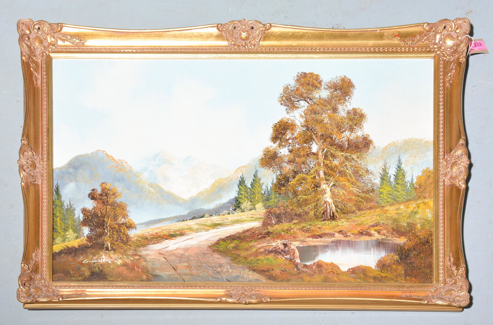Gold Gilt Framed Oil On Canvas Landscape (1 of 3)