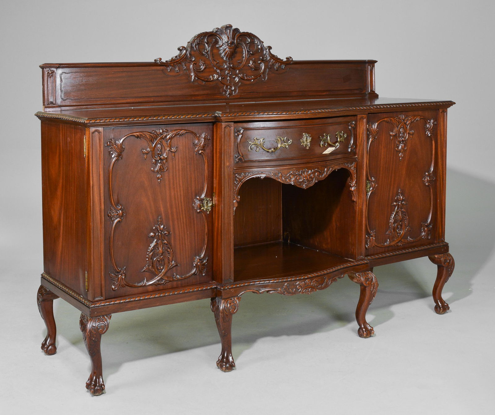 Mahogany Carved Sideboard with Ball & Claw Feet (1 of 11)