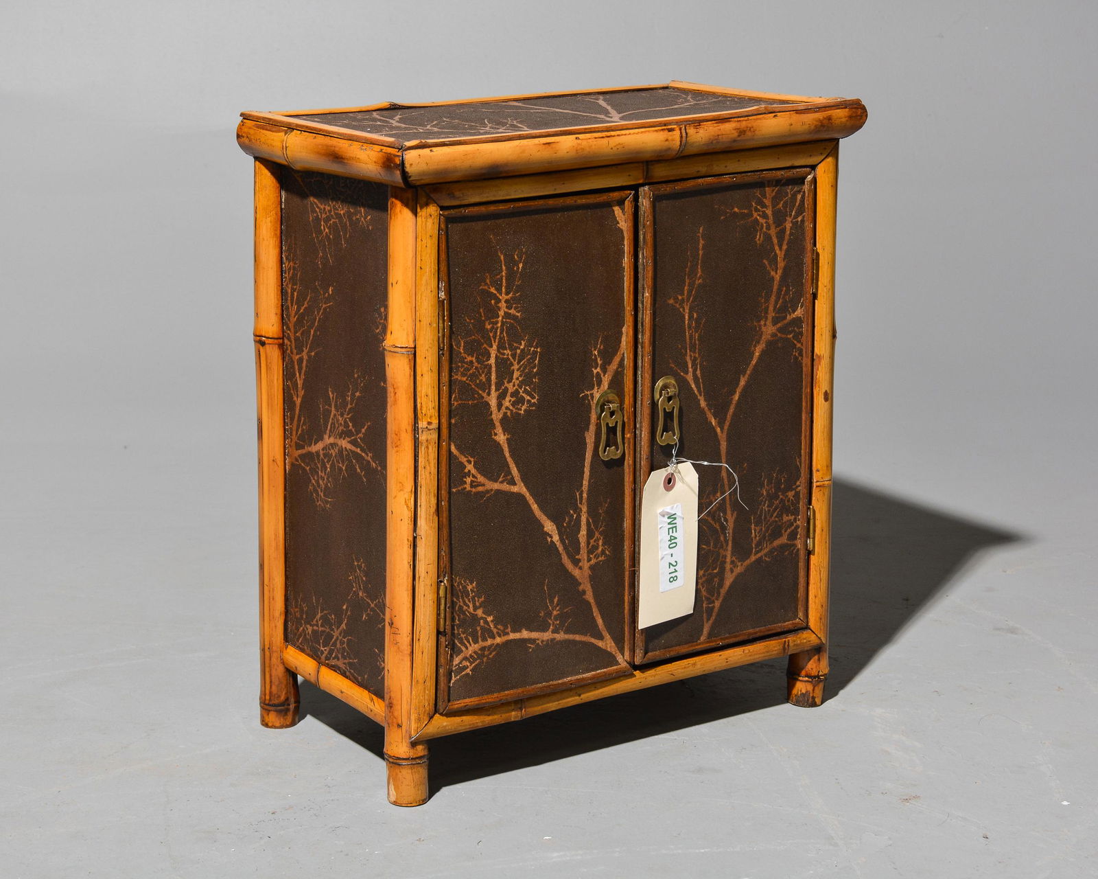 British Bamboo 2 Drawer Cabinet - Forest Motif (1 of 5)