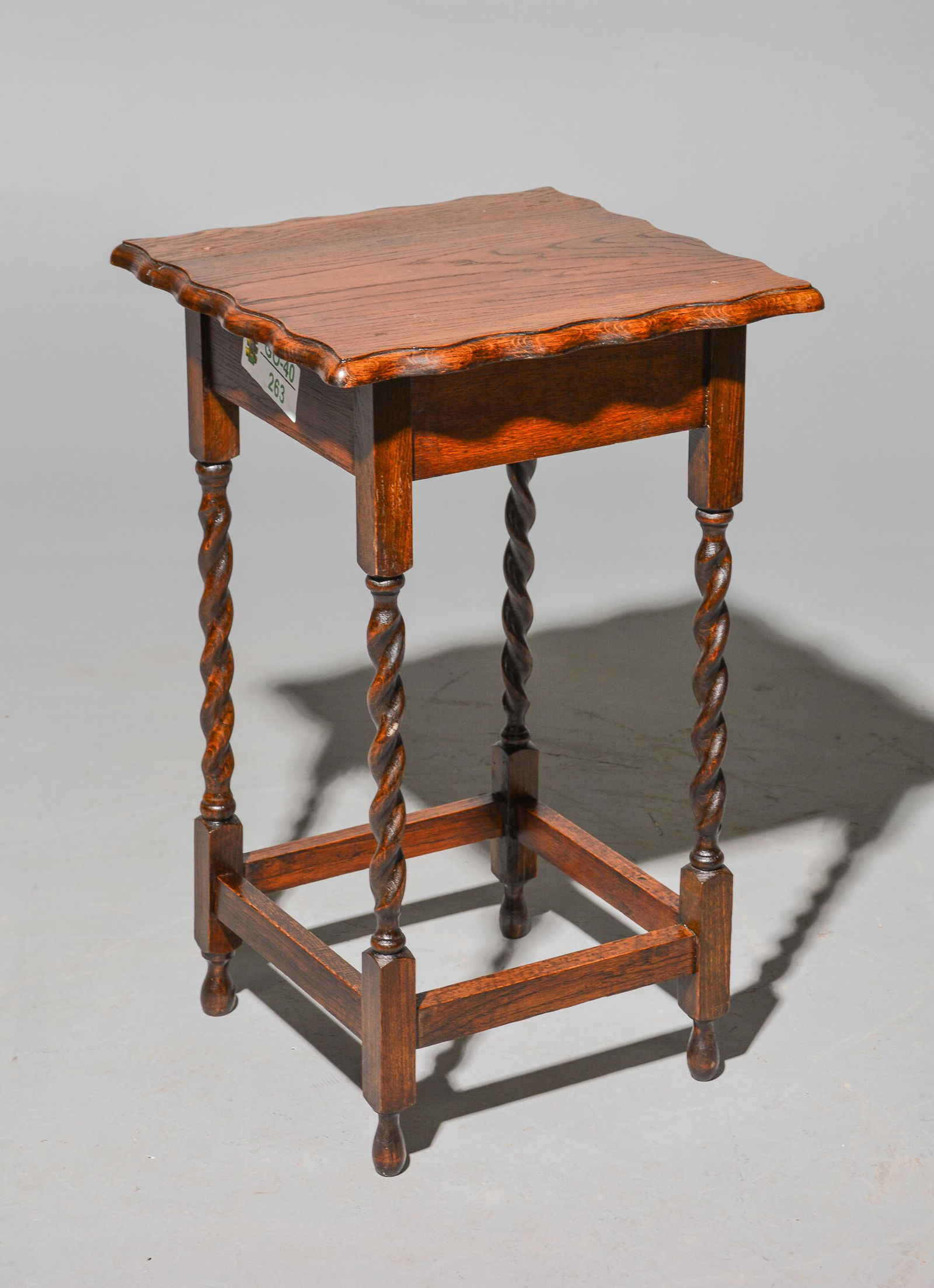 British Oak Square Barley Twist Table (1 of 4)