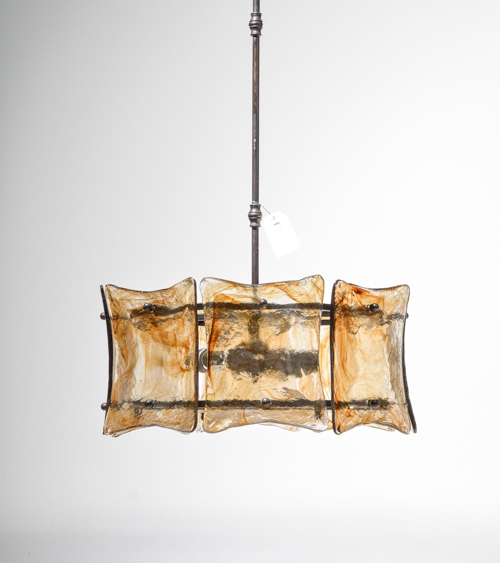 Italian 3 Light Murano Glass Chandelier (1 of 2)