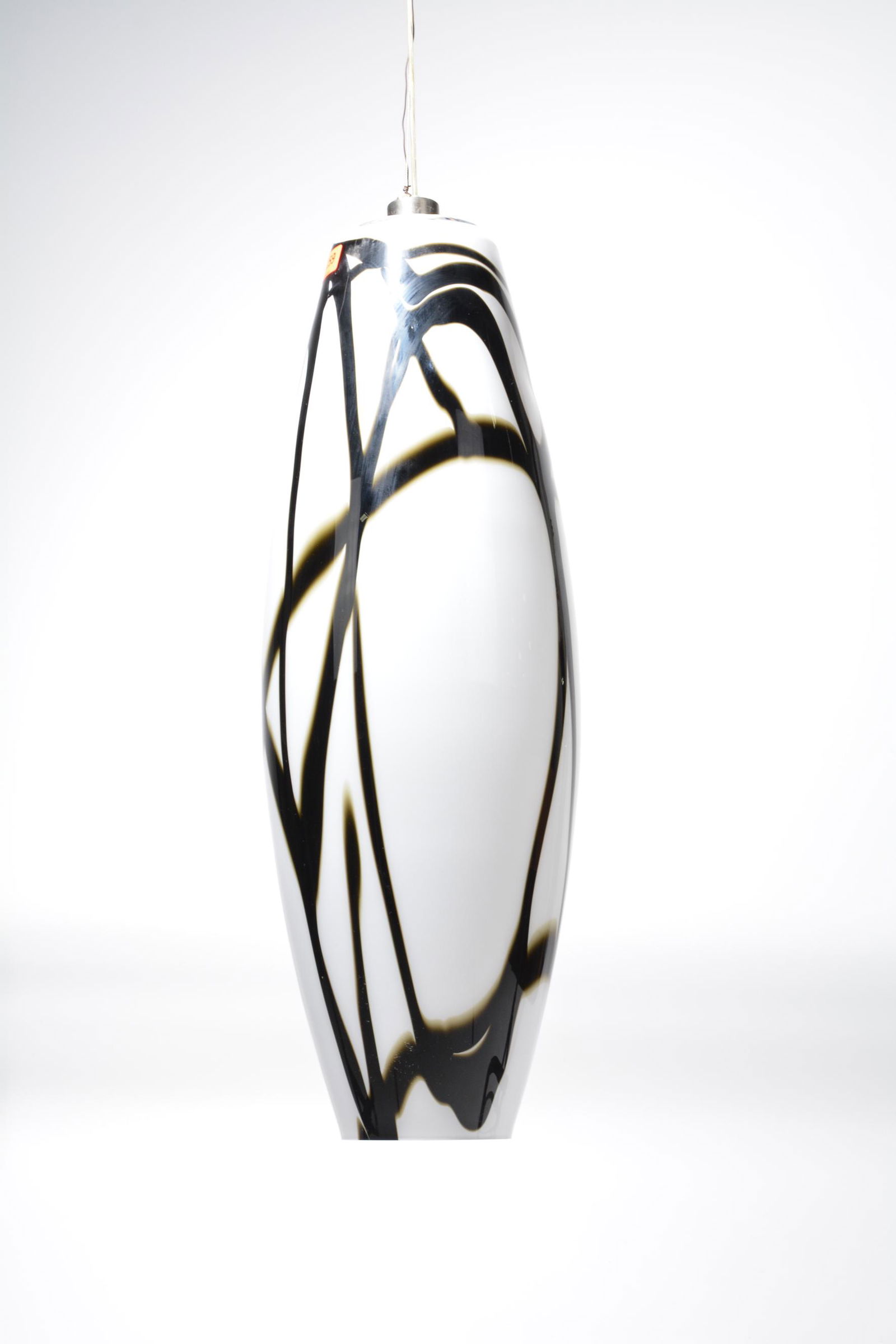 Italian Murano Glass Pendant Light - Black & White (1 of 1)