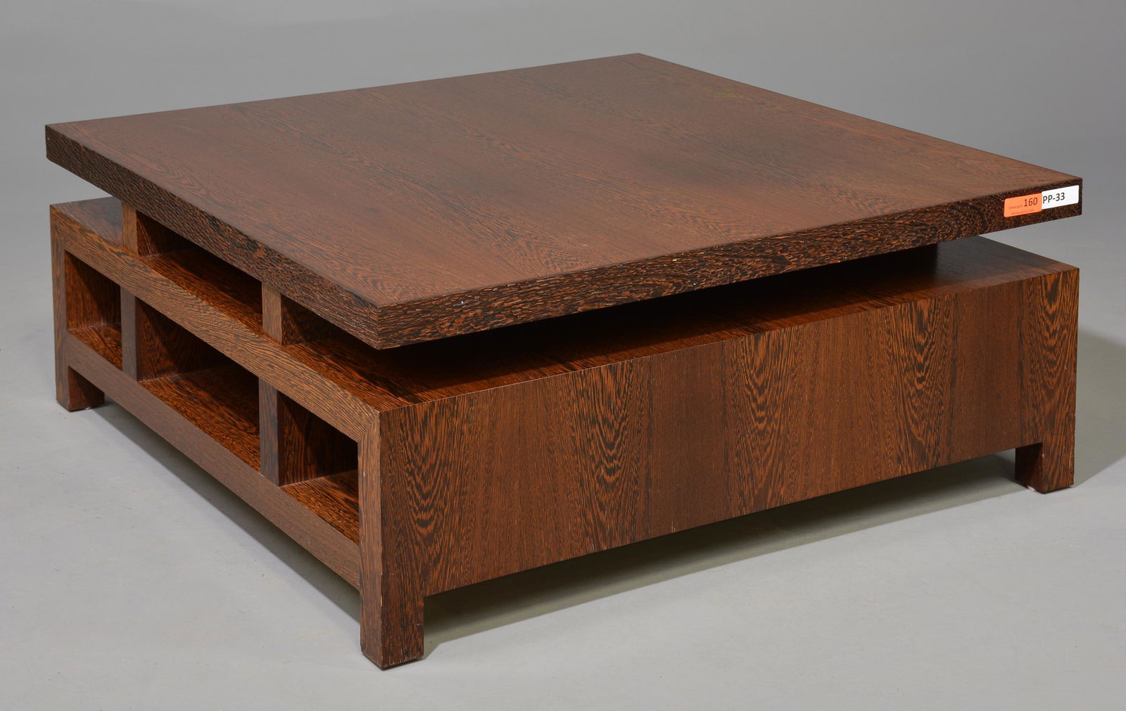 Large Coffee Table with Flat Cut Edges: Large Coffee Table with Flat Cut Edges - 18 in tall x 43 x 43