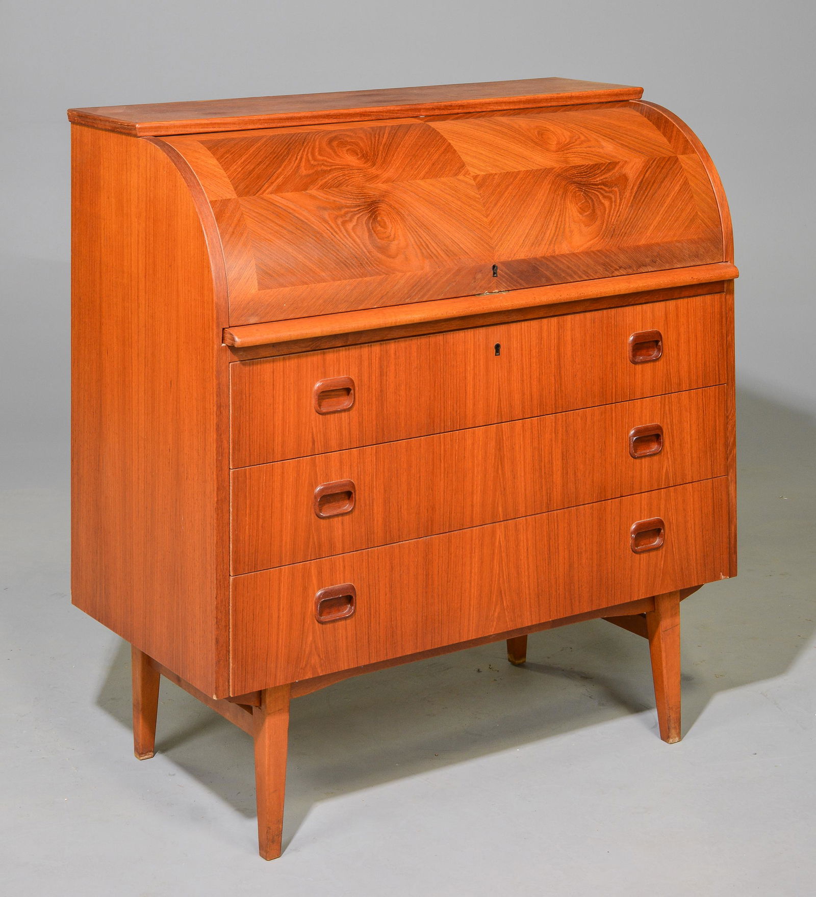 Mid Century Modern Cylinder Roll Top Desk (1 of 6)