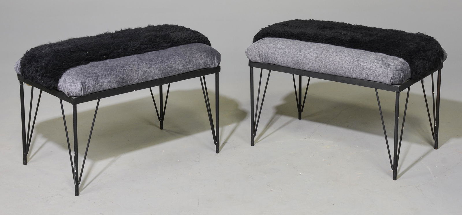 Pair Of Benches With Italian Faux Shearling (1 of 2)