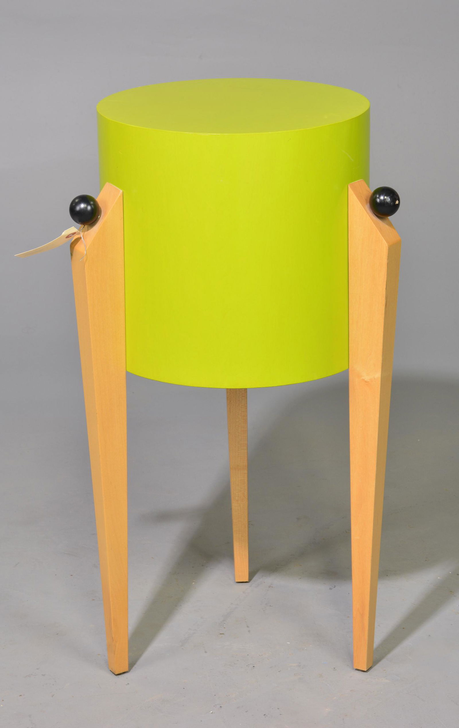 Lime Green Post Modern Plant Stand (1 of 3)