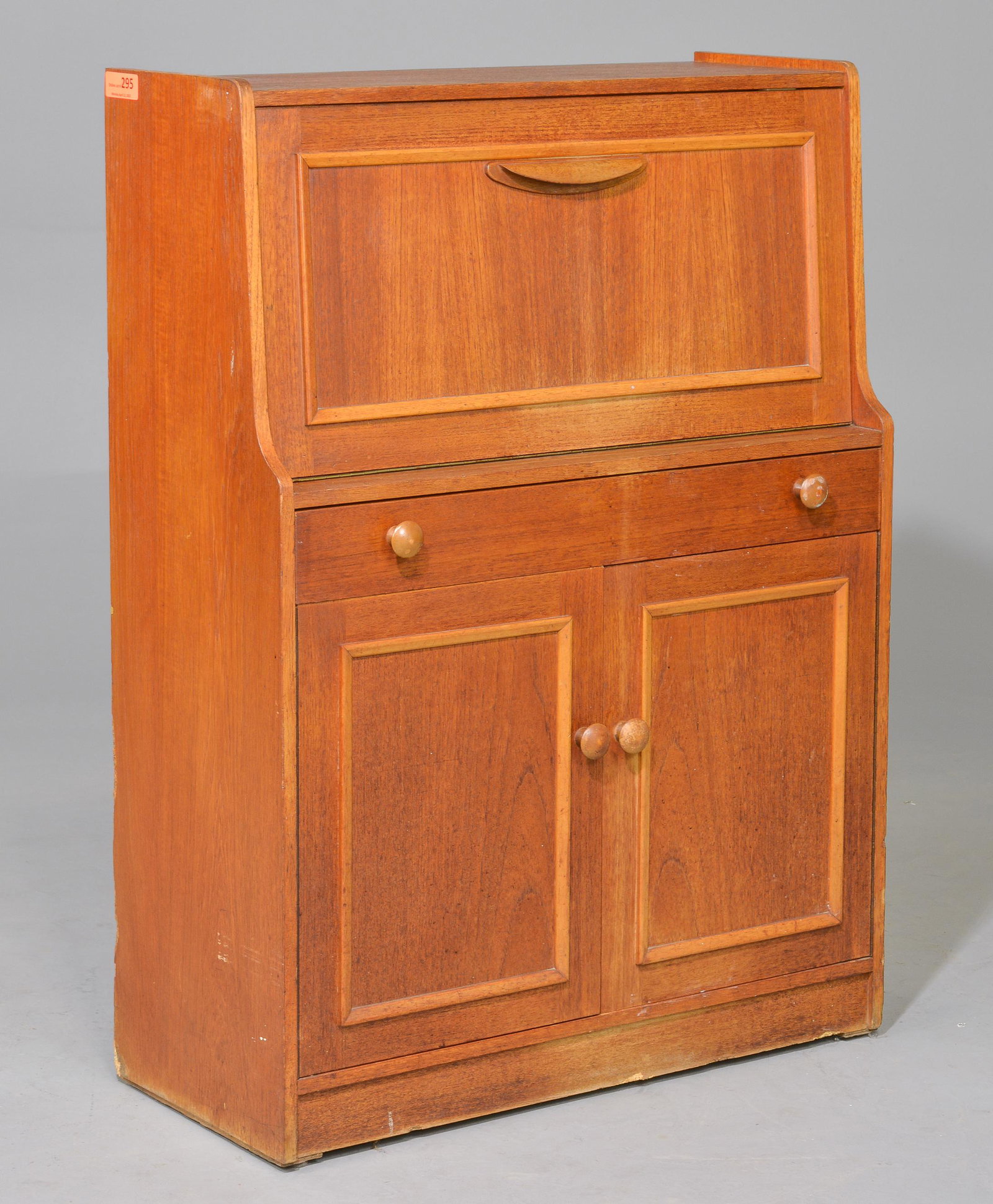 Mid Century Modern Drop Front Desk: Danish Modern Style Drop Front Desk - 43 in tall x 31 x 16