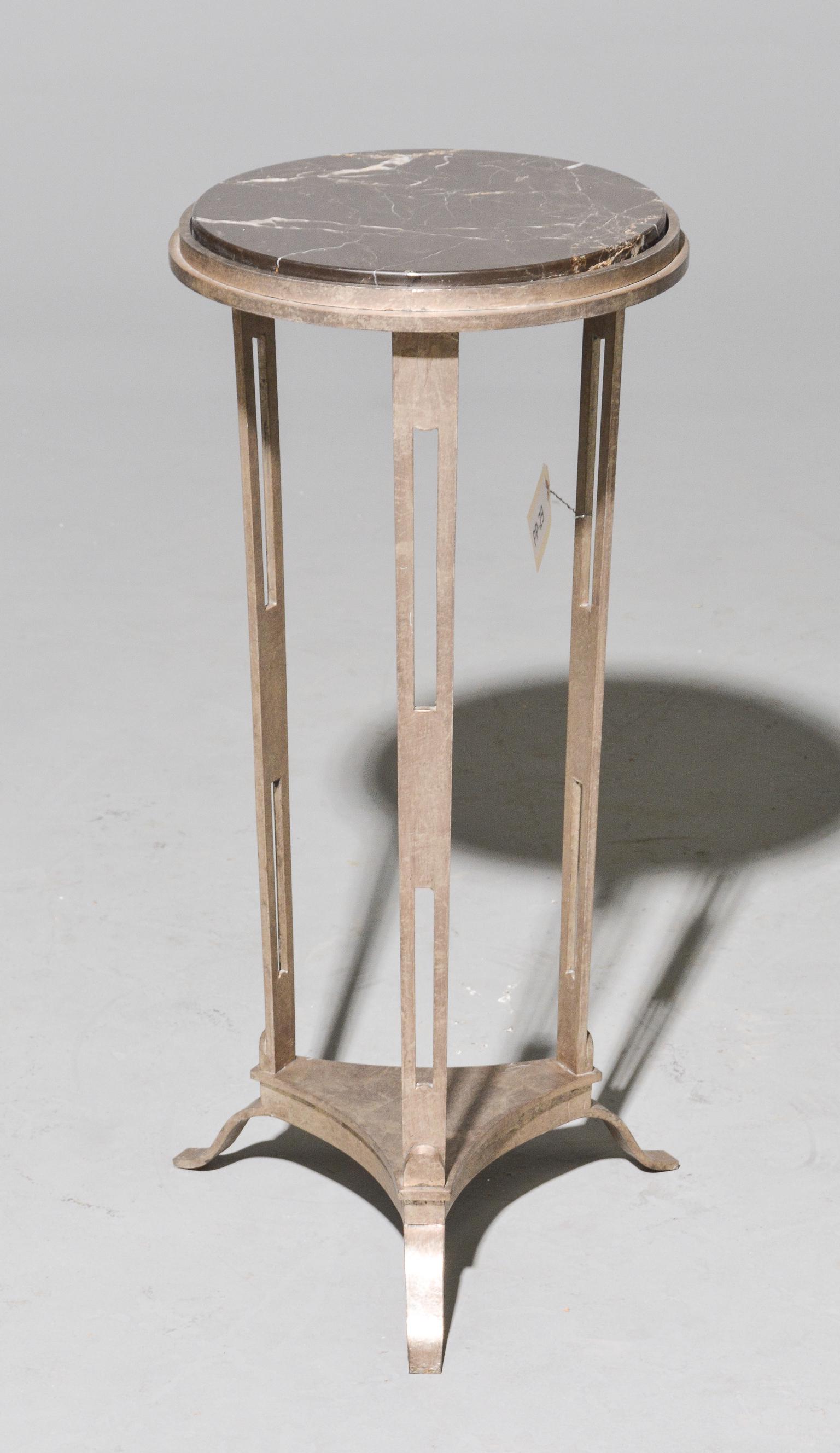 Round Marble Top Accent Table / Pedestal (1 of 2)