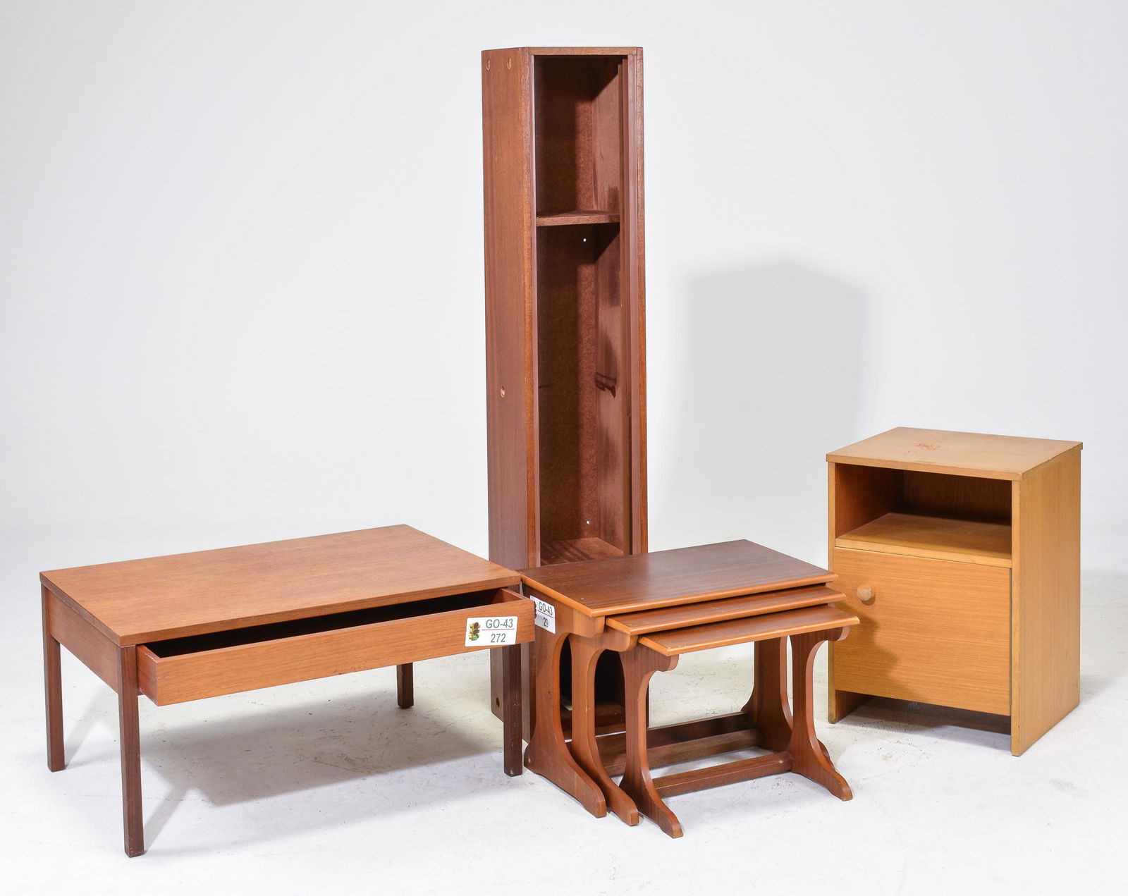 4pcs - Mid Century Nest, Coffee Table, Cabinet & Shelf (1 of 4)