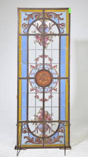 Argentine Painted / Stain Glass Window: Argentine Painted / Stain Glass Window - 76 in tall x 29 x 1