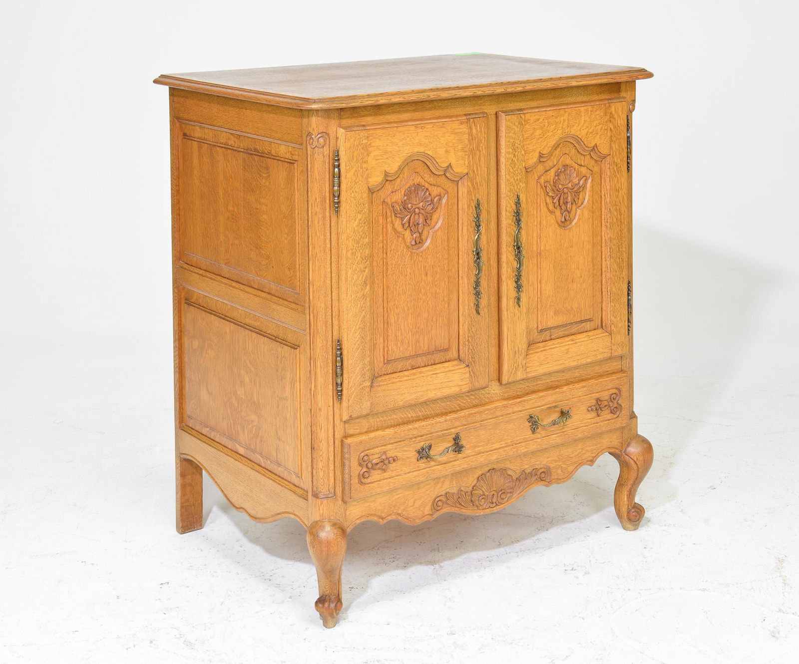 Louis XV Style 2 Door Oak Cabinet (1 of 3)