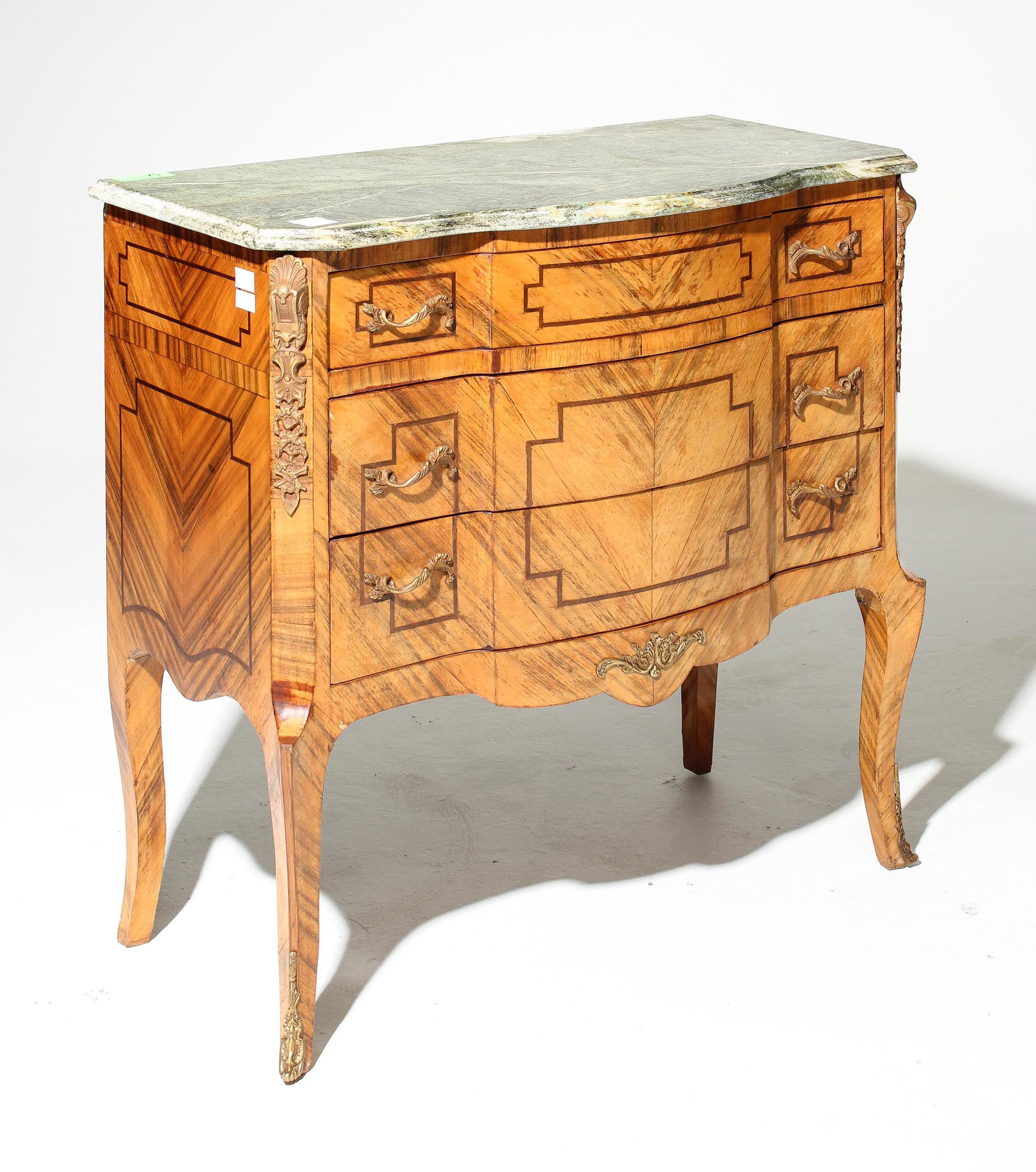 French Replica Green Marble Top Chest (1 of 5)