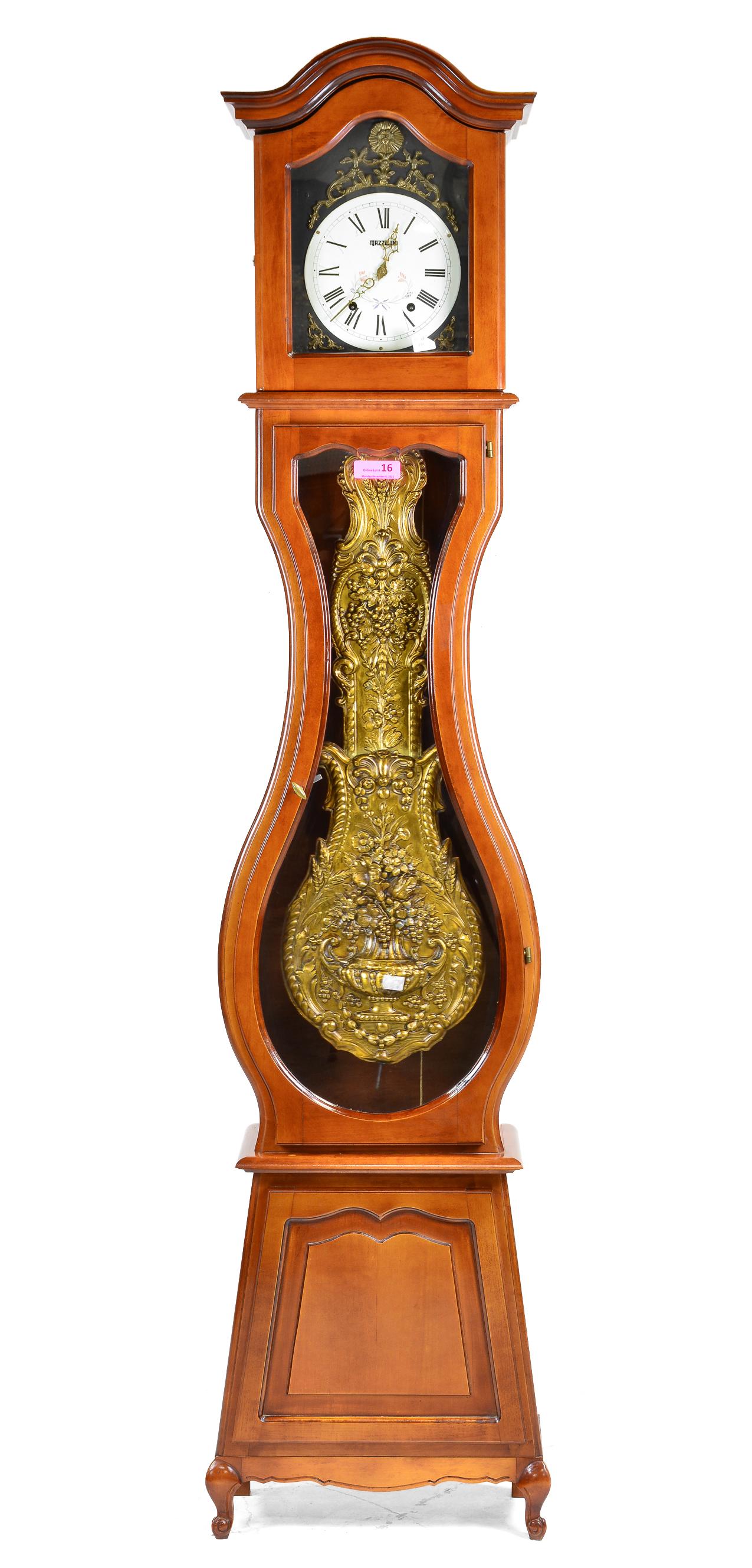 Mahogany Banjo Shaped Longcase Clock (1 of 3)
