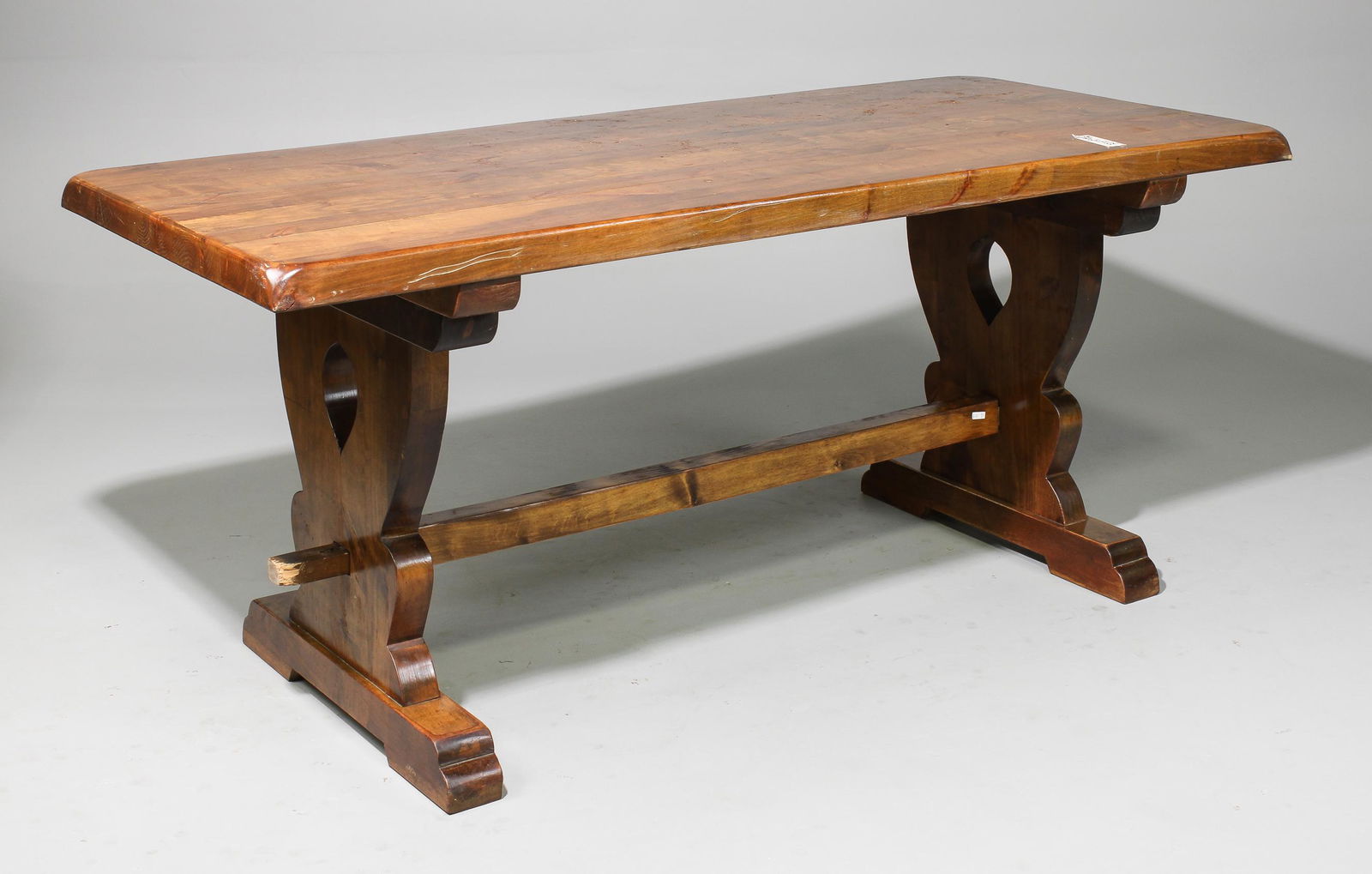 French Oak Trestle Dining Table (1 of 5)