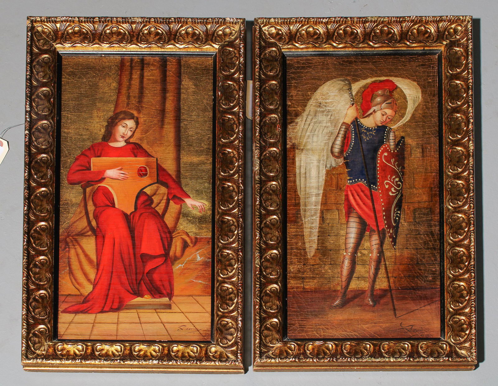 2 Gold Framed Religious Oil On Canvas (1 of 4)