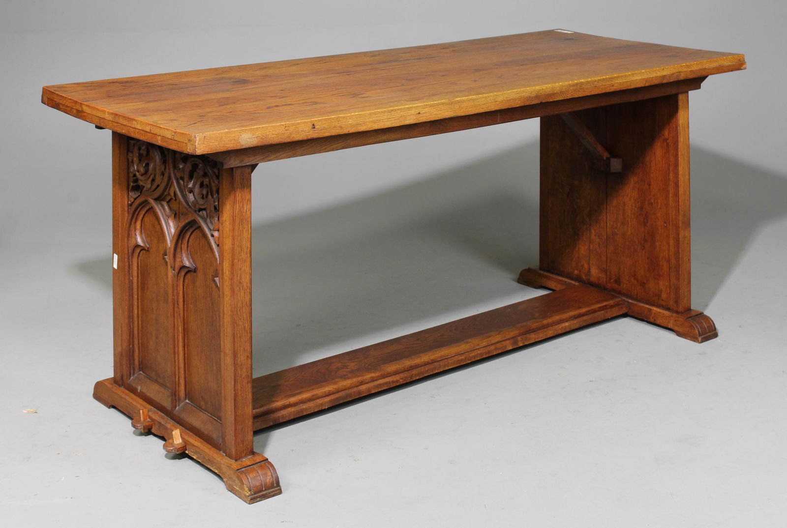 Gothic Carved Library/ Writing Table (1 of 5)