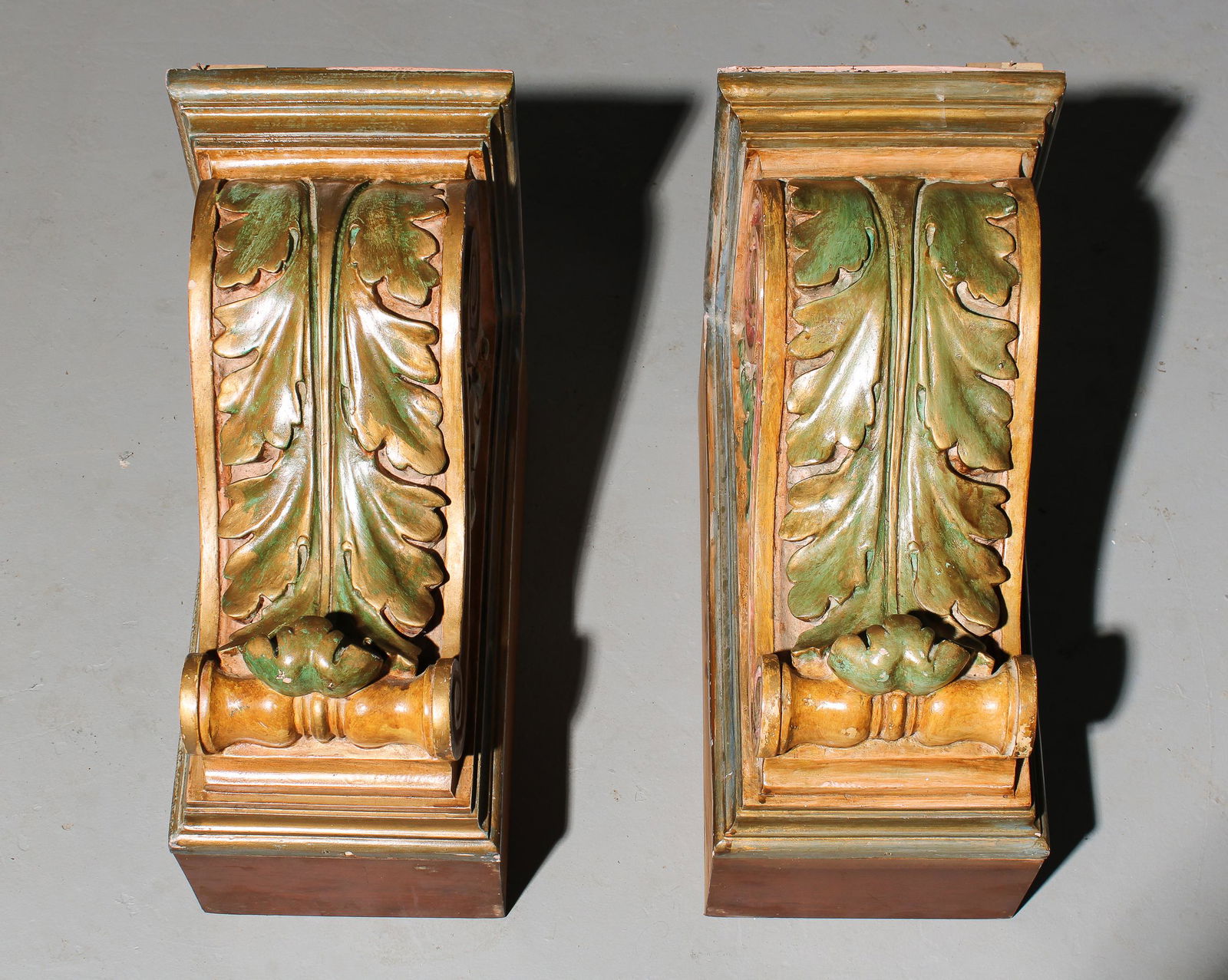 Pair of Painted French Style Corbels / Wall Brackets (1 of 2)