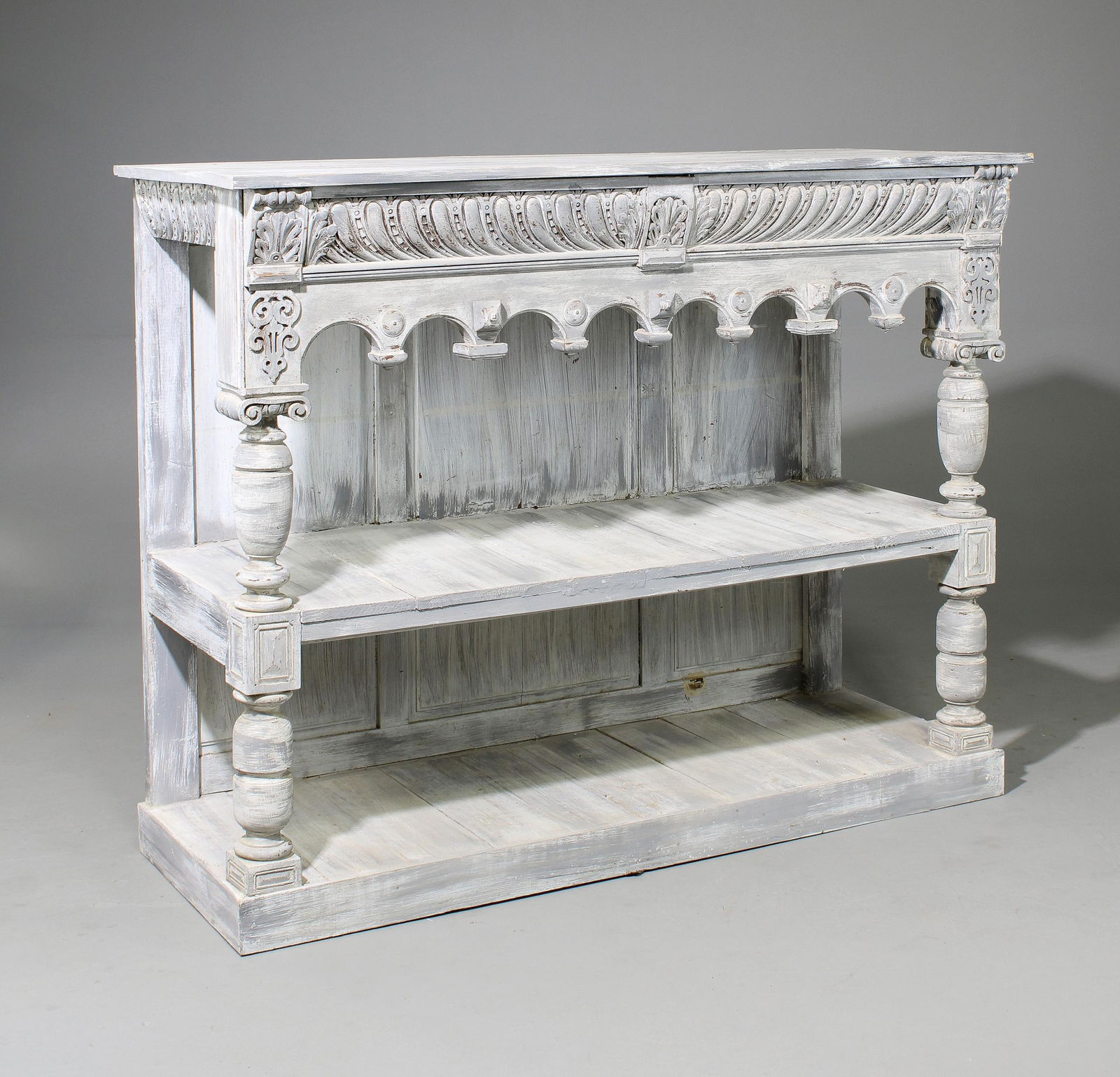 Large Painted 3 Tier Carved Server (1 of 5)