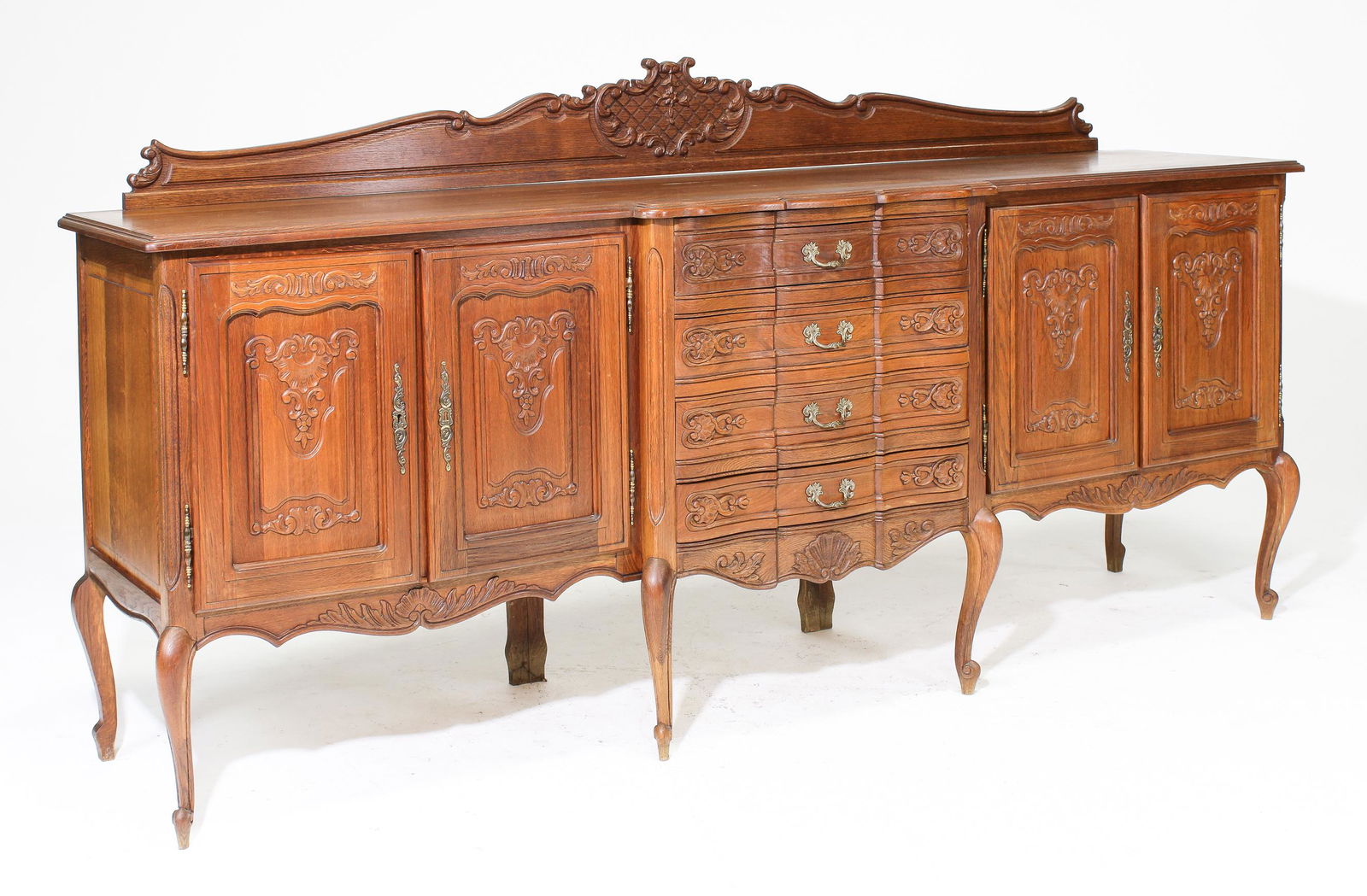 Louis XV Style Carved Oak Sideboard / Server (1 of 6)