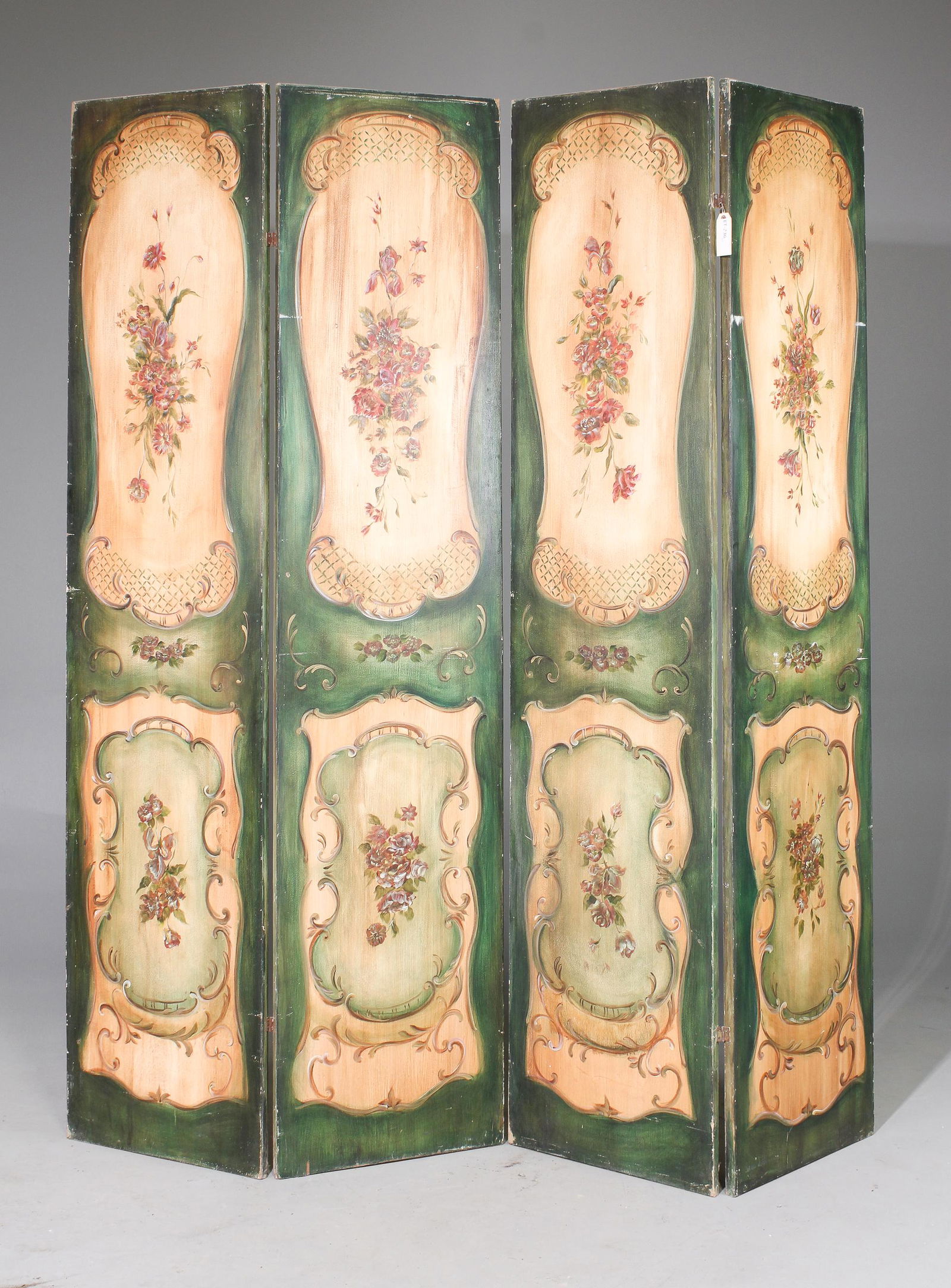 2 Painted Double Panel Screens (1 of 2)