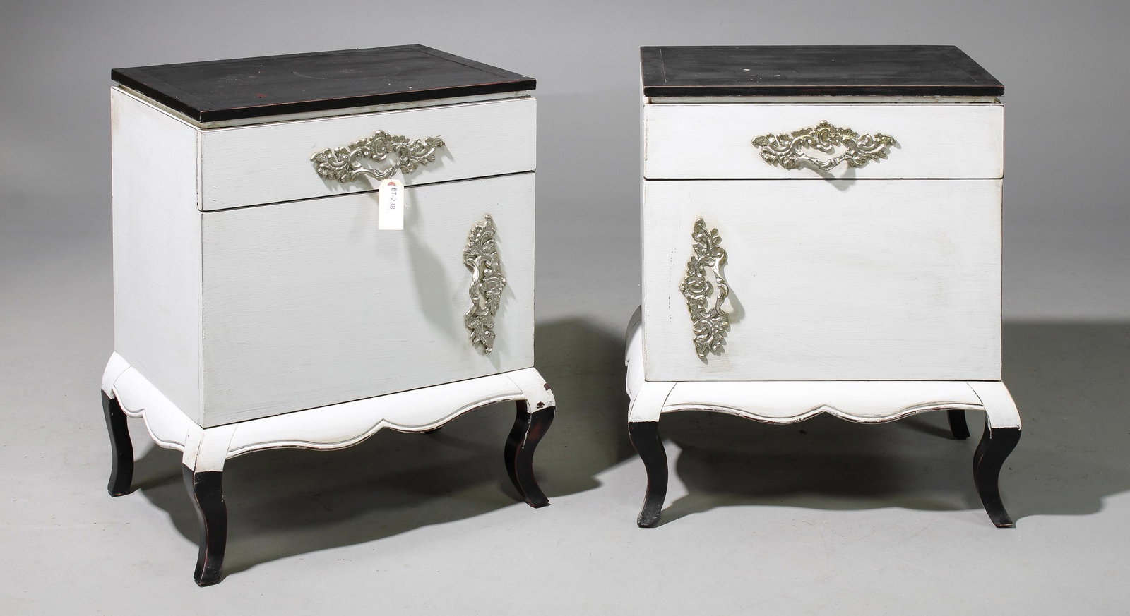 2 Painted Bryan Ashley Mahogany Nightstands: 2 Painted Bryan Ashley Mahogany Nightstands - 31 in tall x 26 x 19