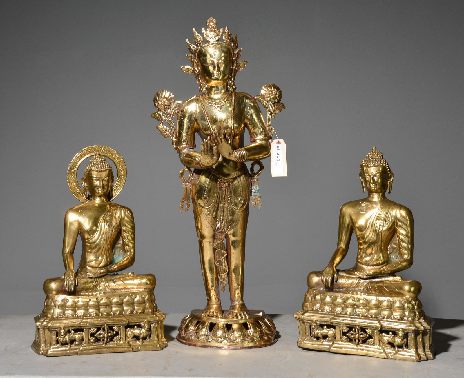 3 Asian Brass Figures (1 of 5)