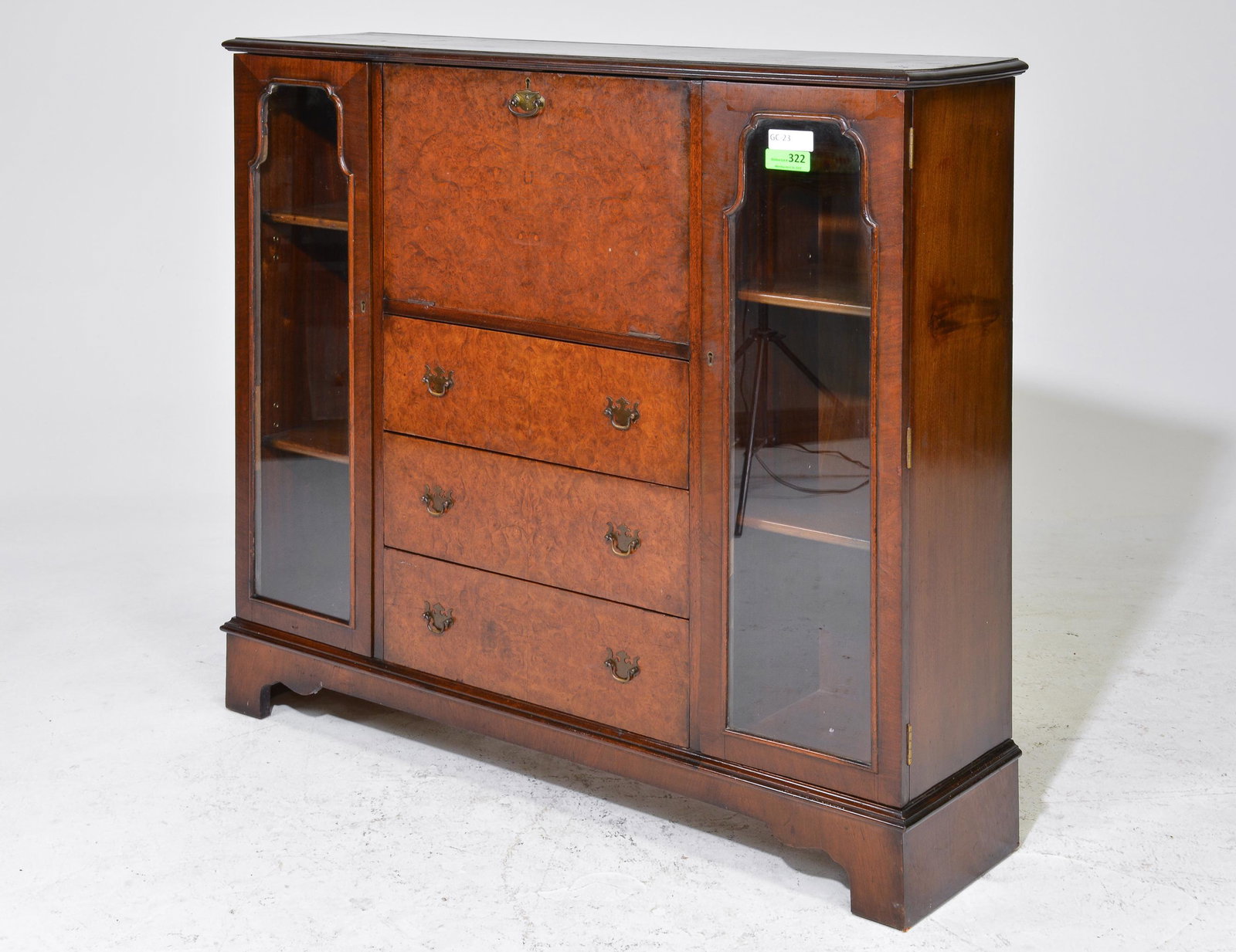 English Walnut Drop Front Side by Side: English Walnut Drop Front Side by Side - 43 in tall x 49 x 13