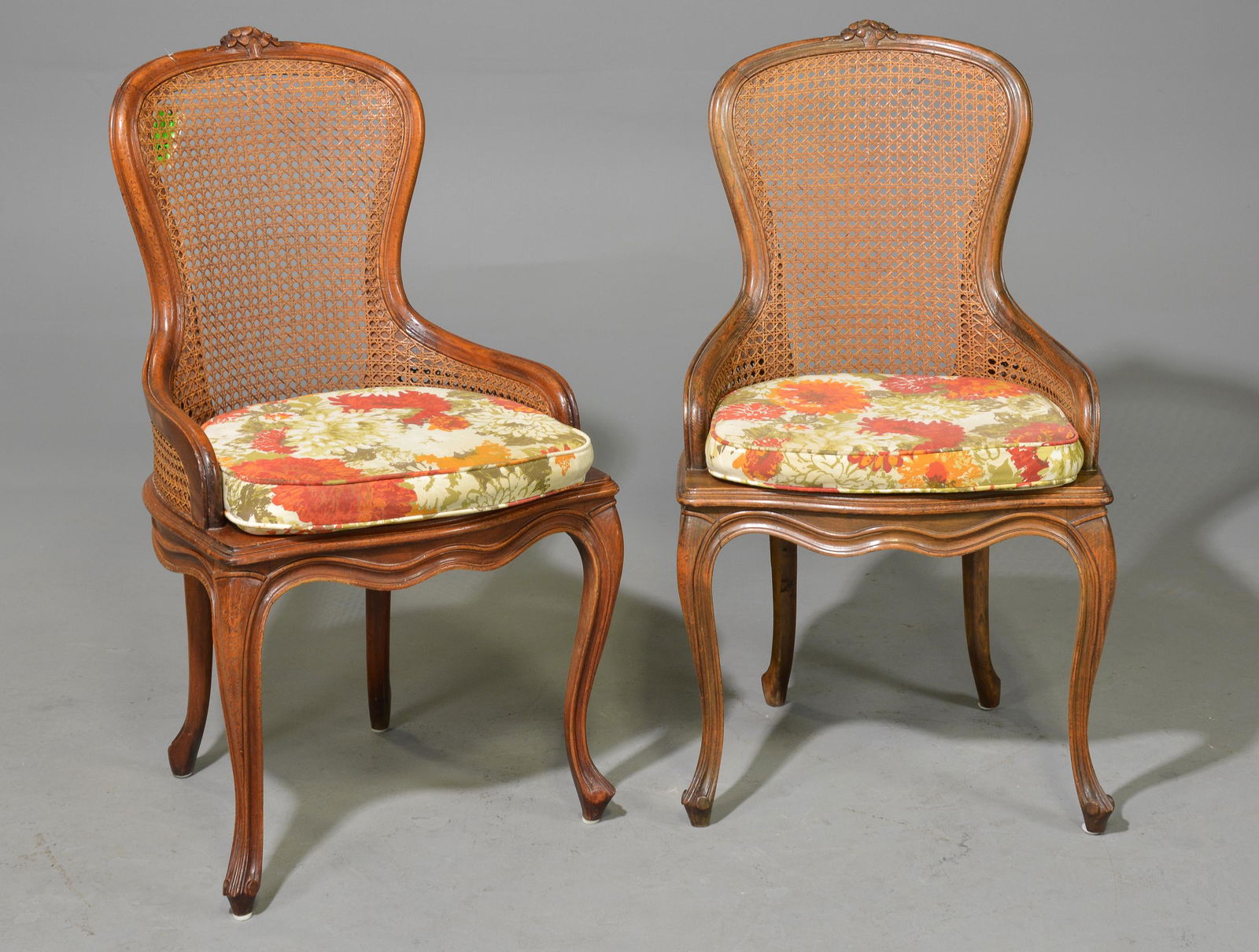 Pair of French Caned Side Chairs (1 of 3)