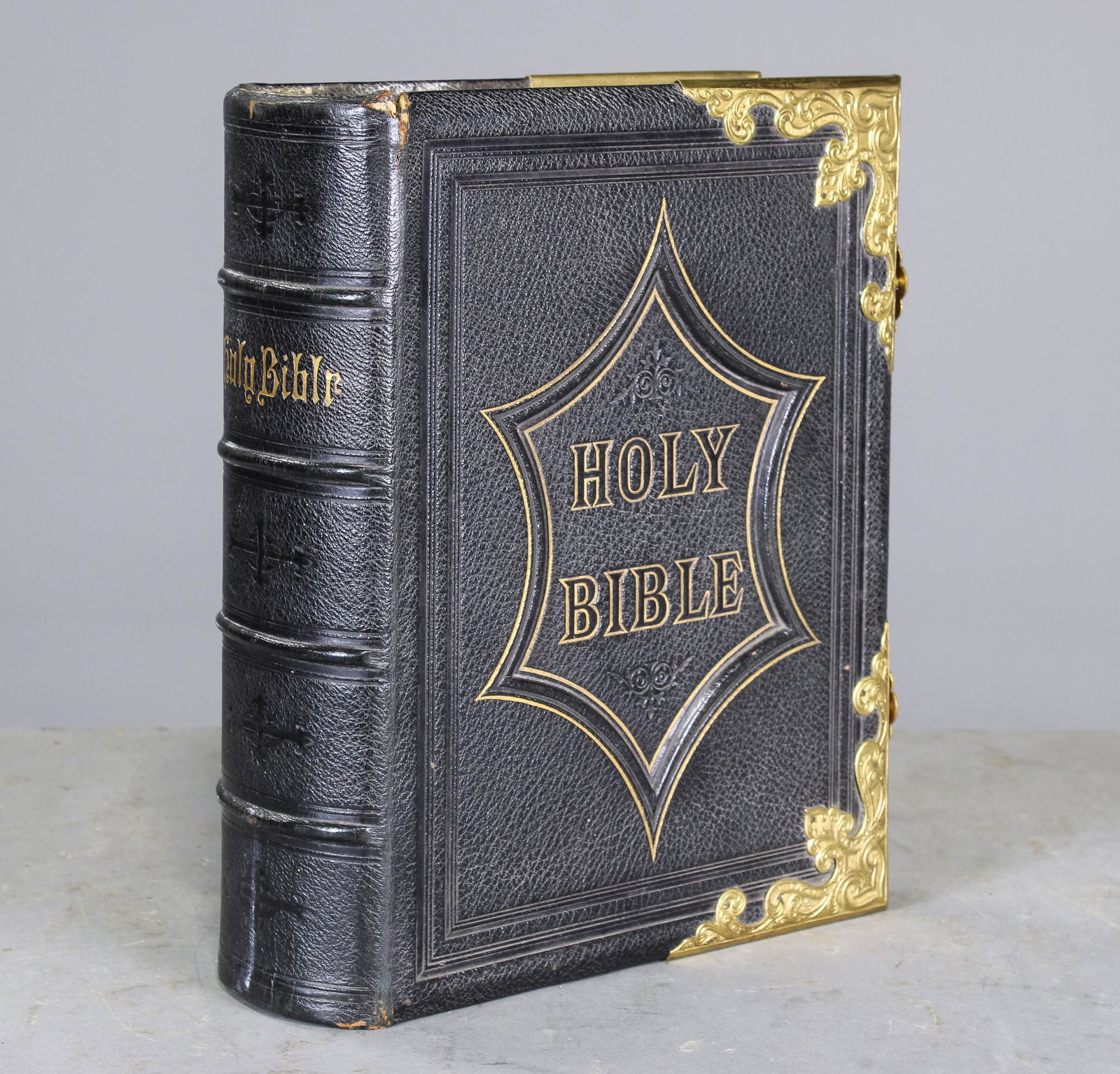 British Holy Bible with Brass Clasps c.1873 (1 of 3)