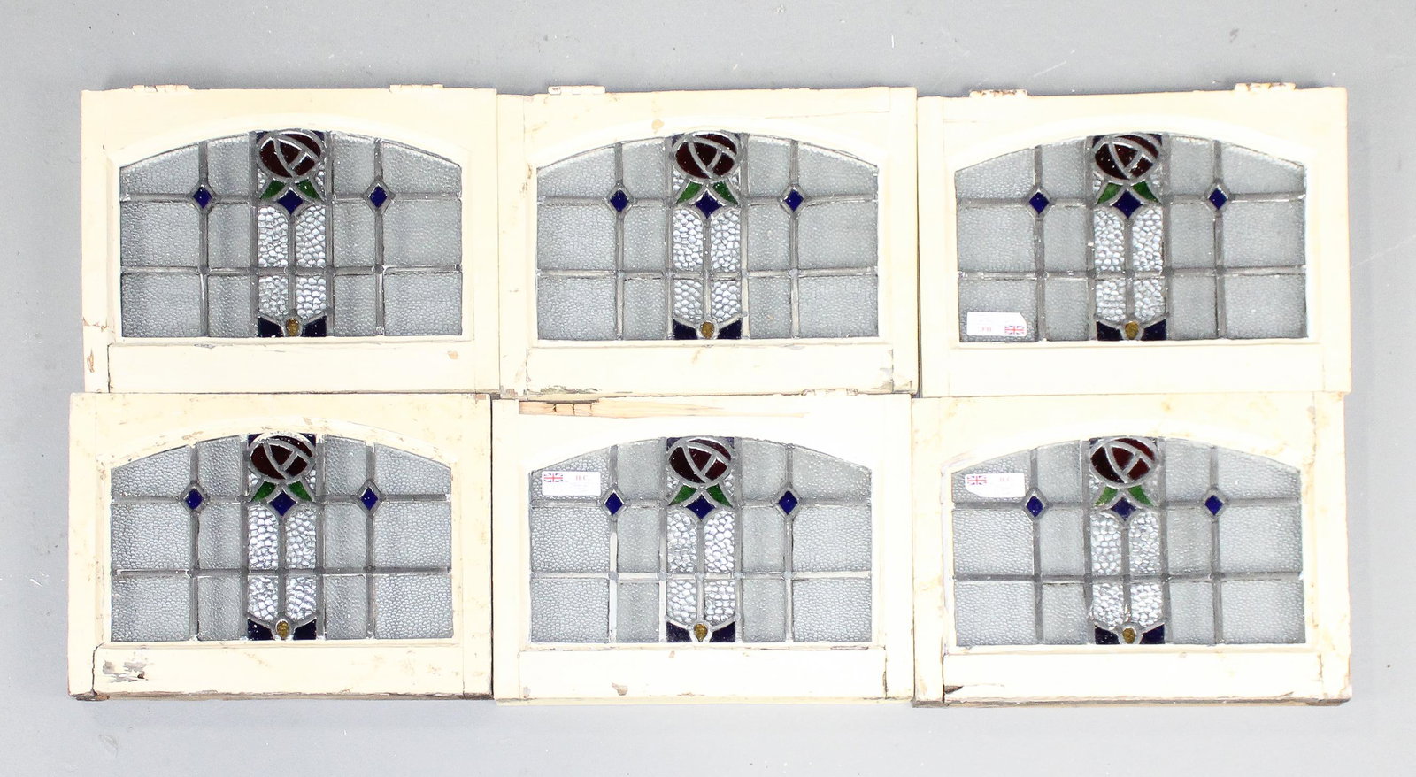 6 British Stained Glass Windows (1 of 2)