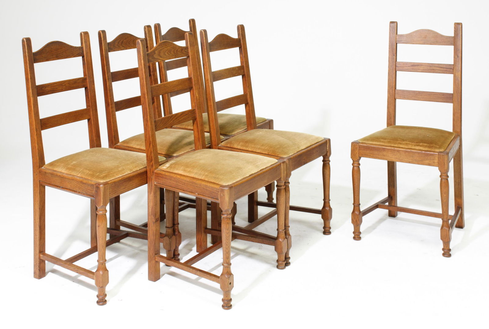 6 French Rustic Ladder Back Chairs (1 of 2)
