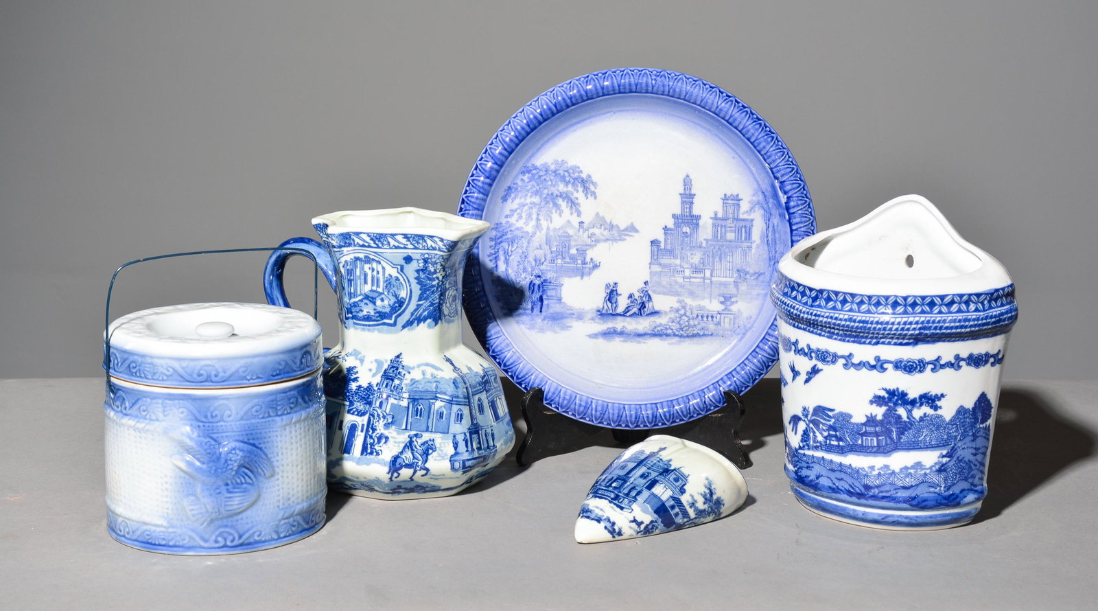 5pcs Assorted Flo Blue / Blue & White China (1 of 7)