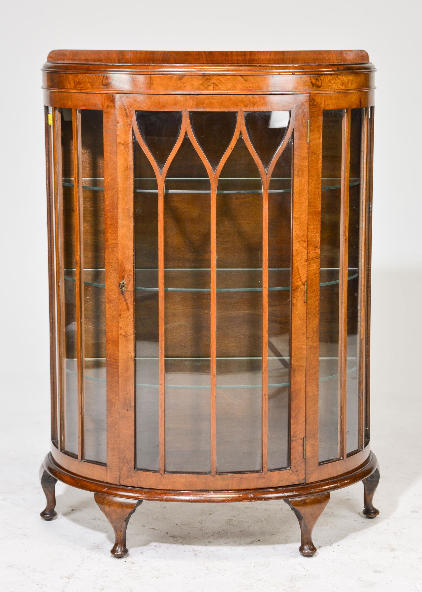 British Demilune Curio / Display Cabinet (1 of 3)