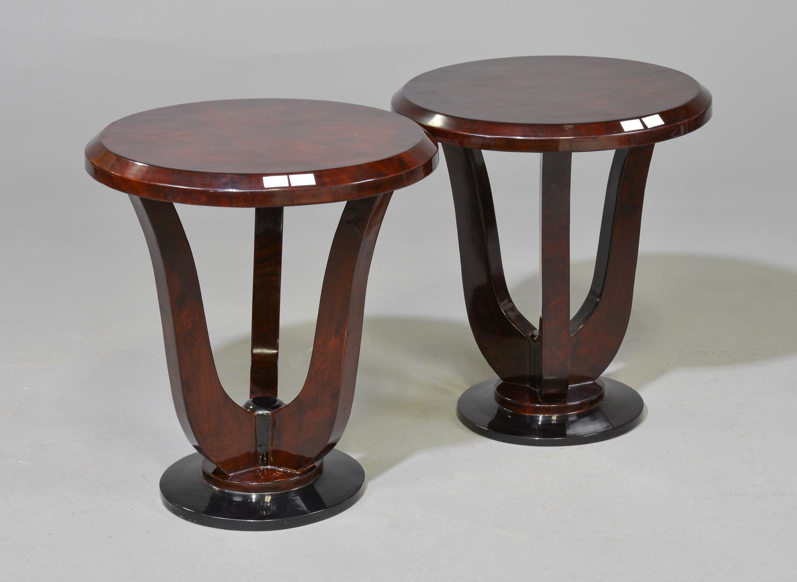 2 Round Art Deco Style Occasional Tables (1 of 4)