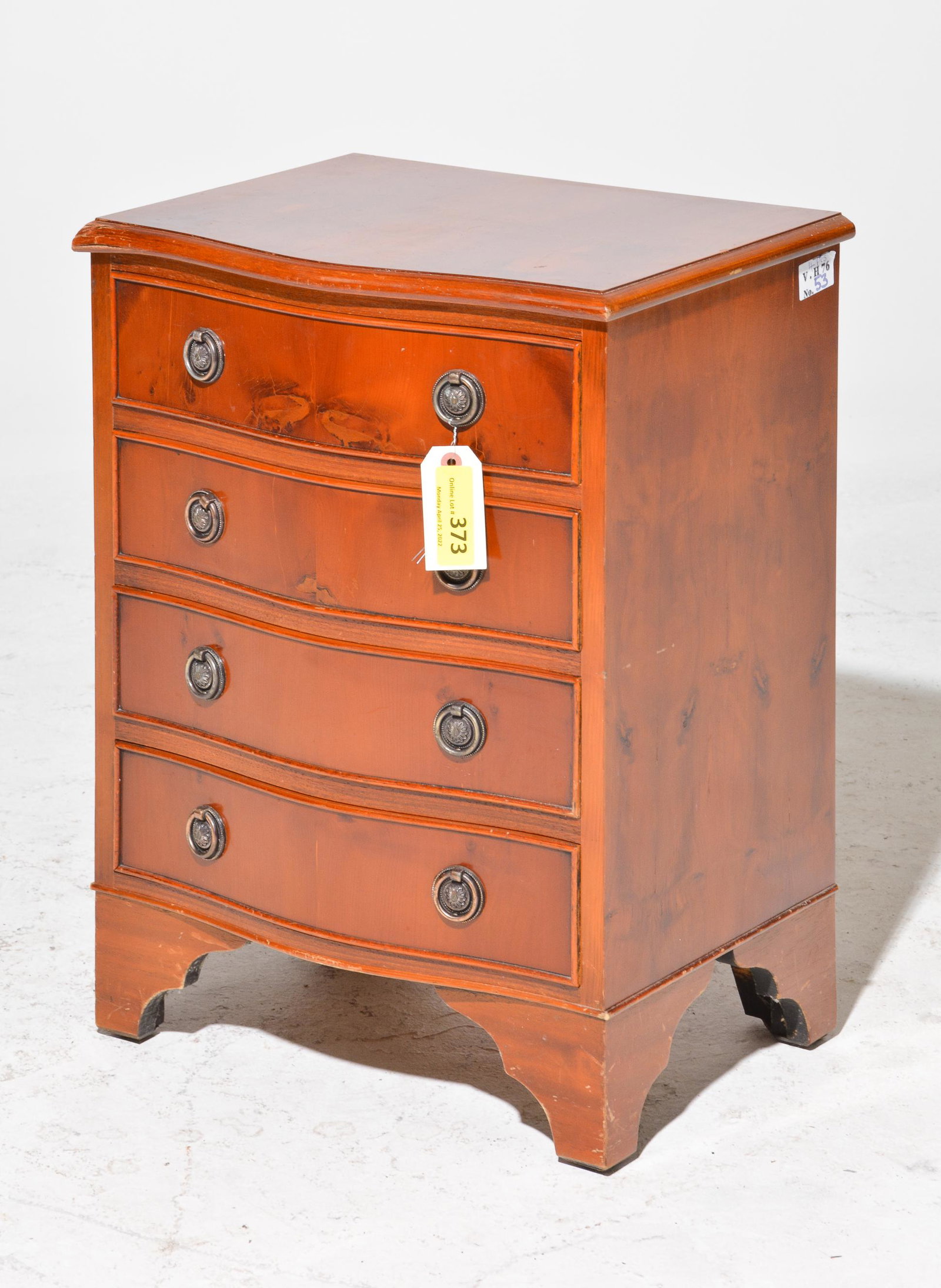 Small British 4 Drawer Chest / Nightstand: Small British 4 Drawer Chest / Nightstand - 24 in tall x 18 x 14