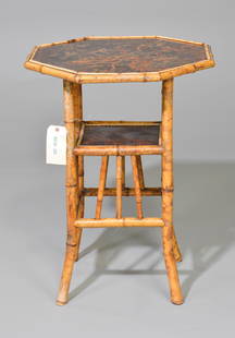 Bamboo 2 Tier Occasional Table: Bamboo 2 Tier Occasional Table - 30 in tall x 22 x 22