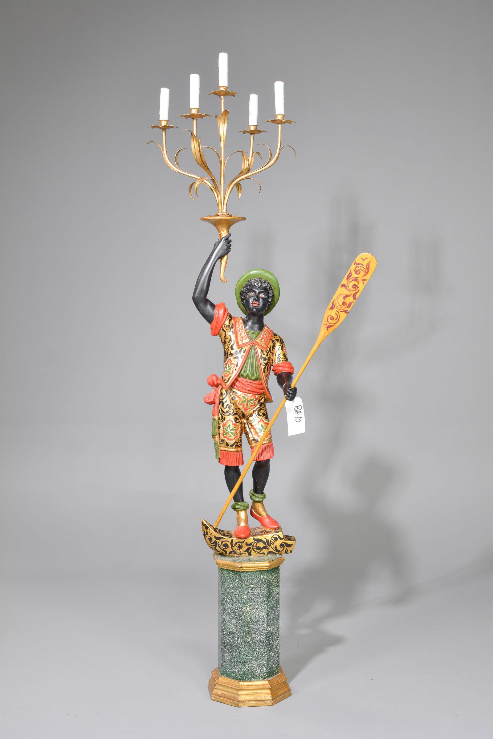 Hand Carved Blackamoor Candelabra Floor Lamp (1 of 6)